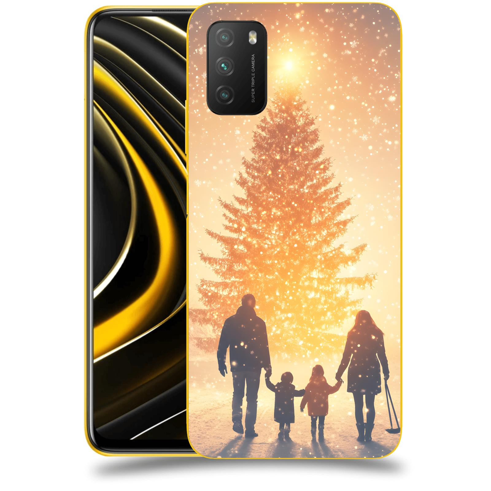 ACOVER Kryt na mobil Xiaomi Poco M3 - Family at the Christmas tree