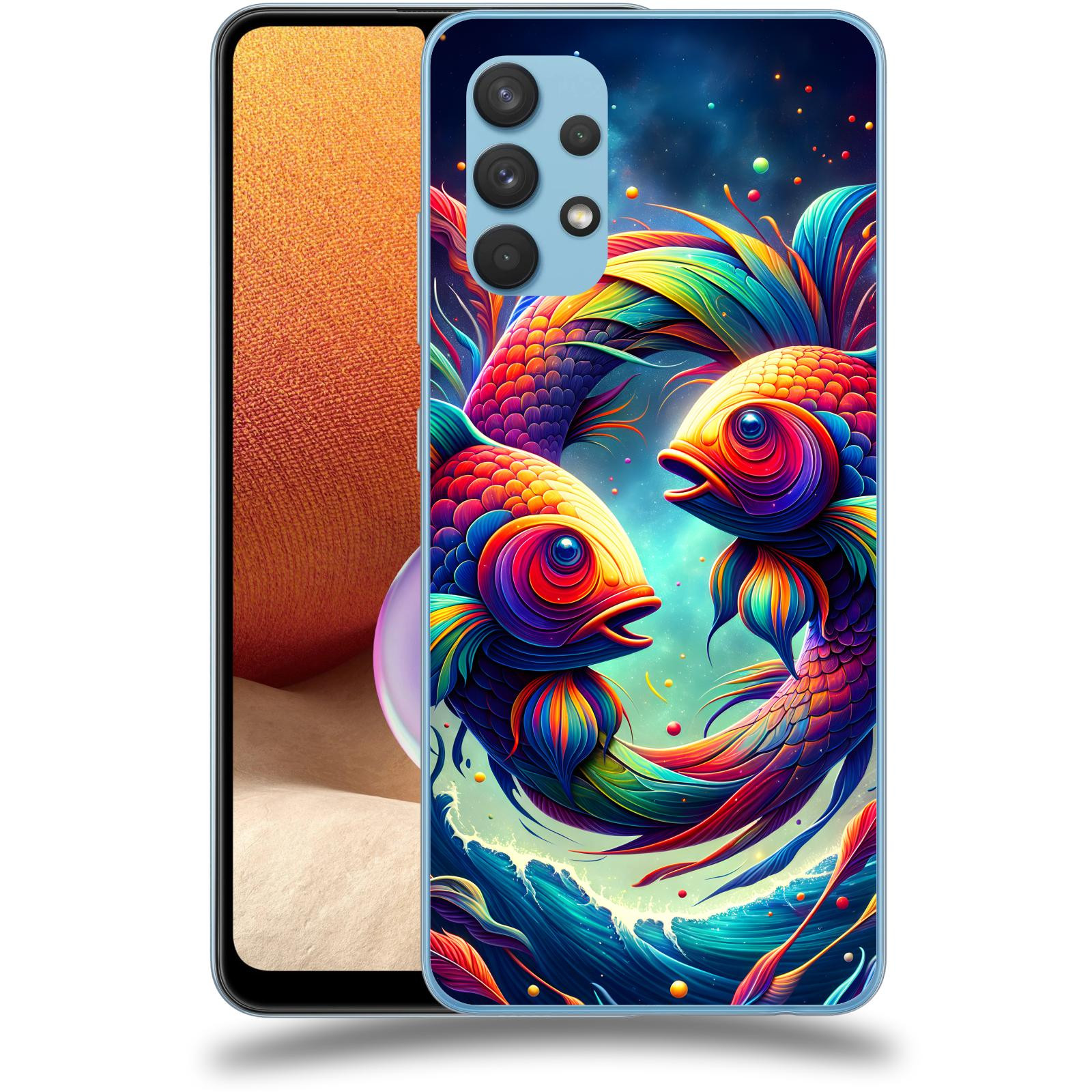 ACOVER Kryt na mobil Samsung Galaxy A32 4G SM-A325F - Ryby