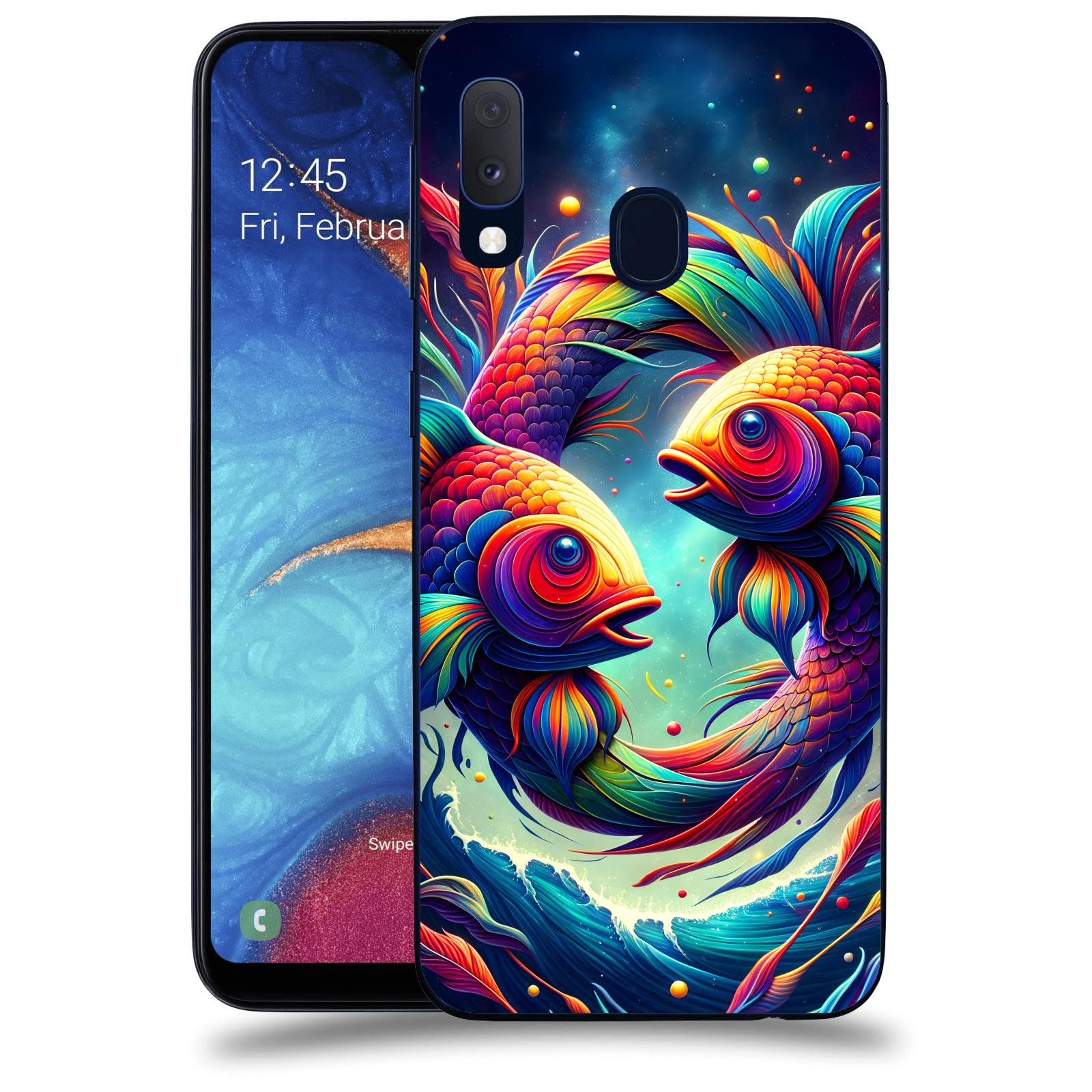 ACOVER Kryt na mobil Samsung Galaxy A20e A202F - Ryby