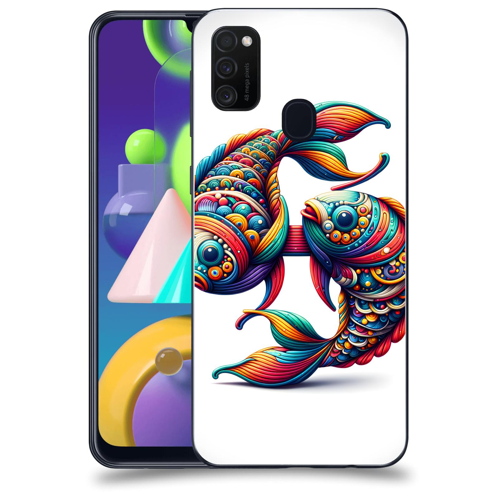 ACOVER Kryt na mobil Samsung Galaxy M21 M215F - Ryby 2