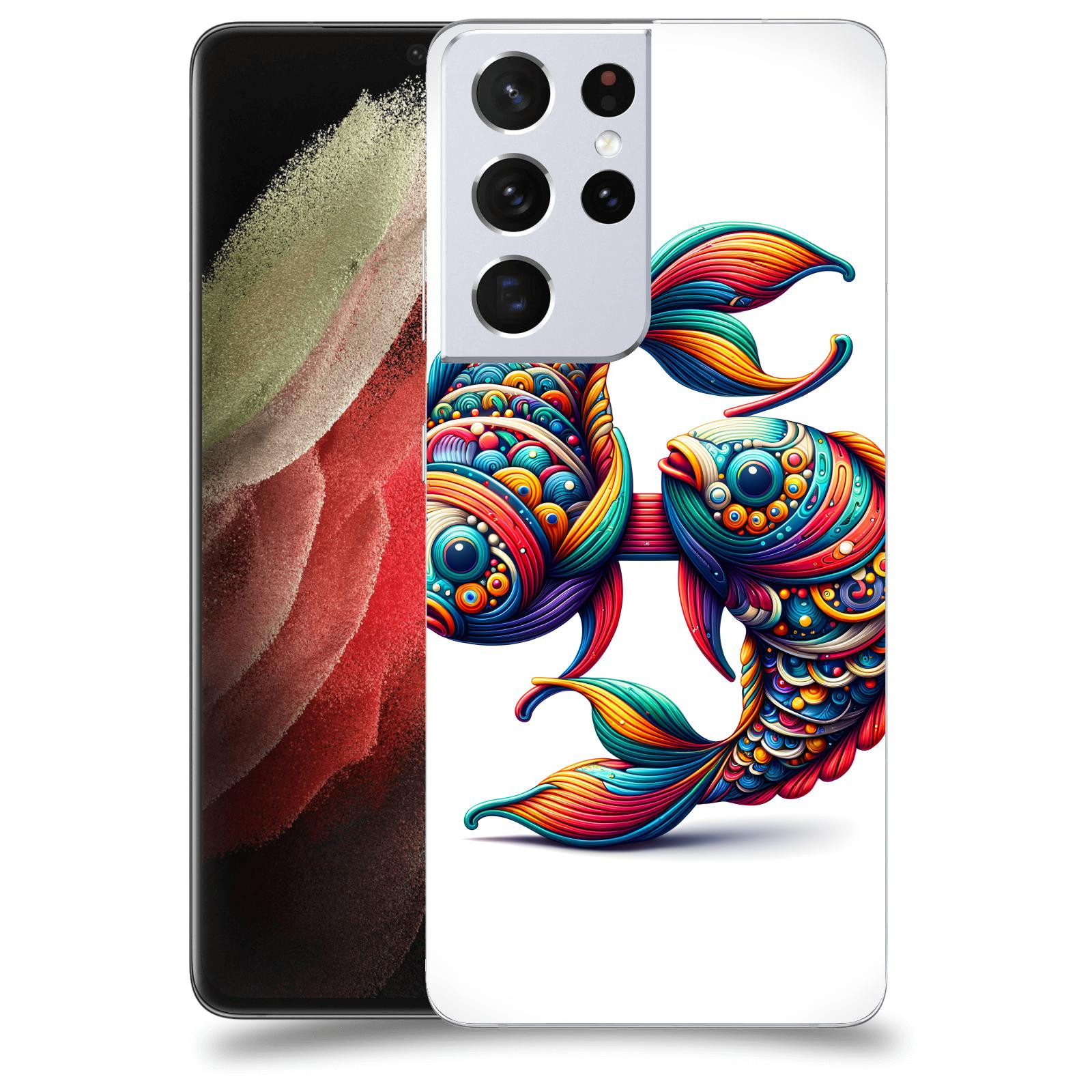 ACOVER Kryt na mobil Samsung Galaxy S21 Ultra 5G G998B - Ryby 2