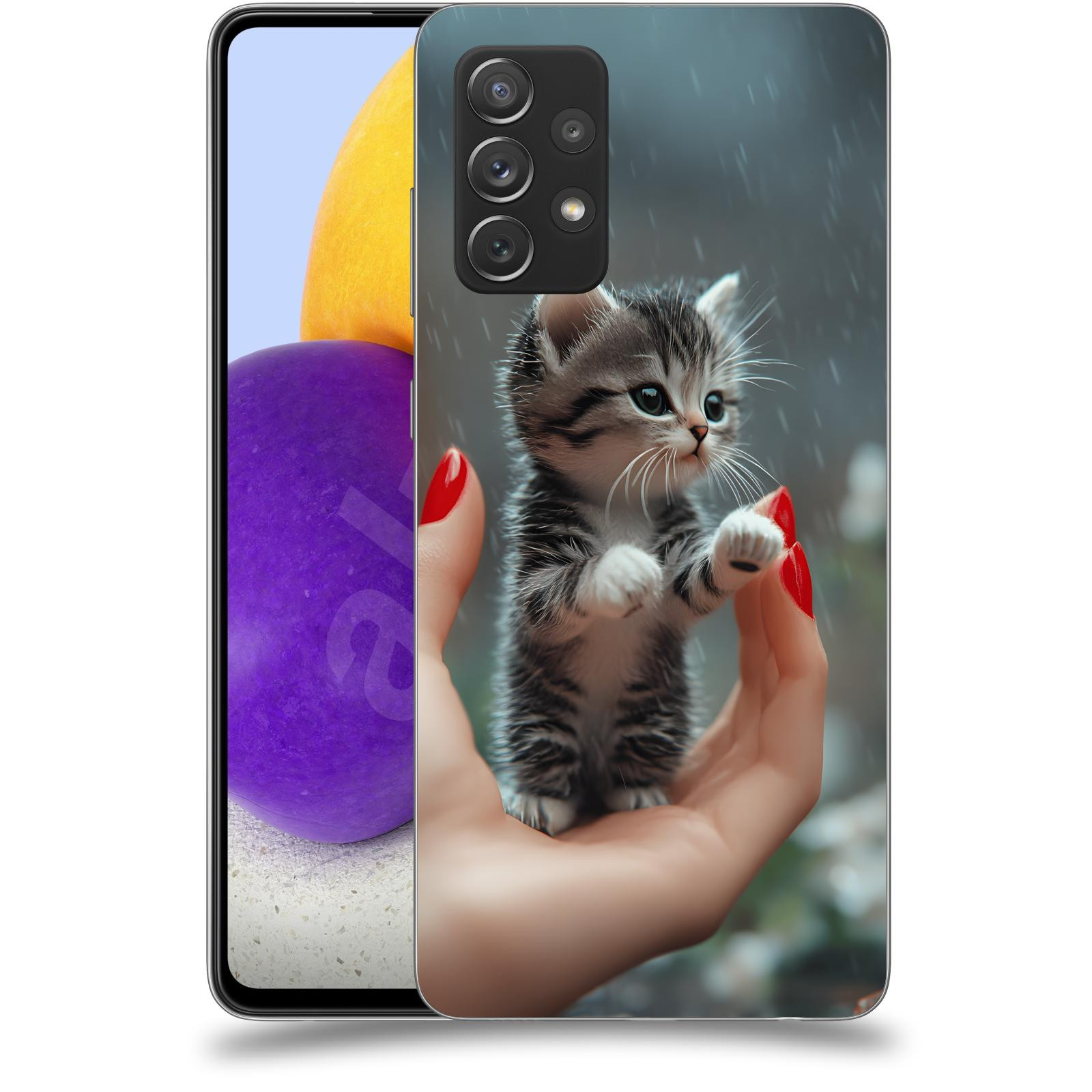 ACOVER Kryt na mobil Samsung Galaxy A72 A725F - Koťátko