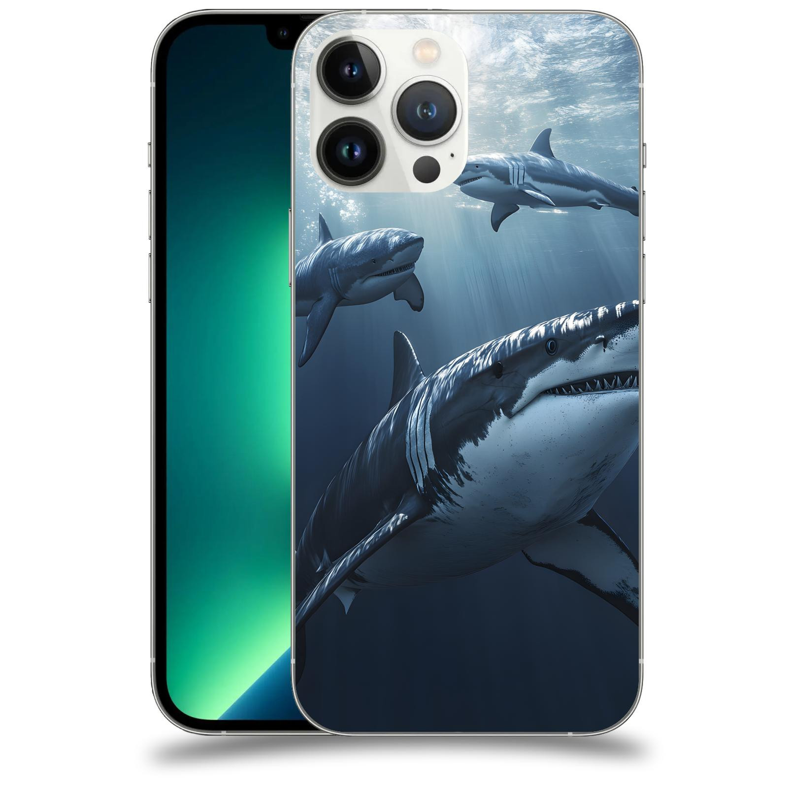 ACOVER Kryt na mobil Apple iPhone 13 Pro Max - Žraloci