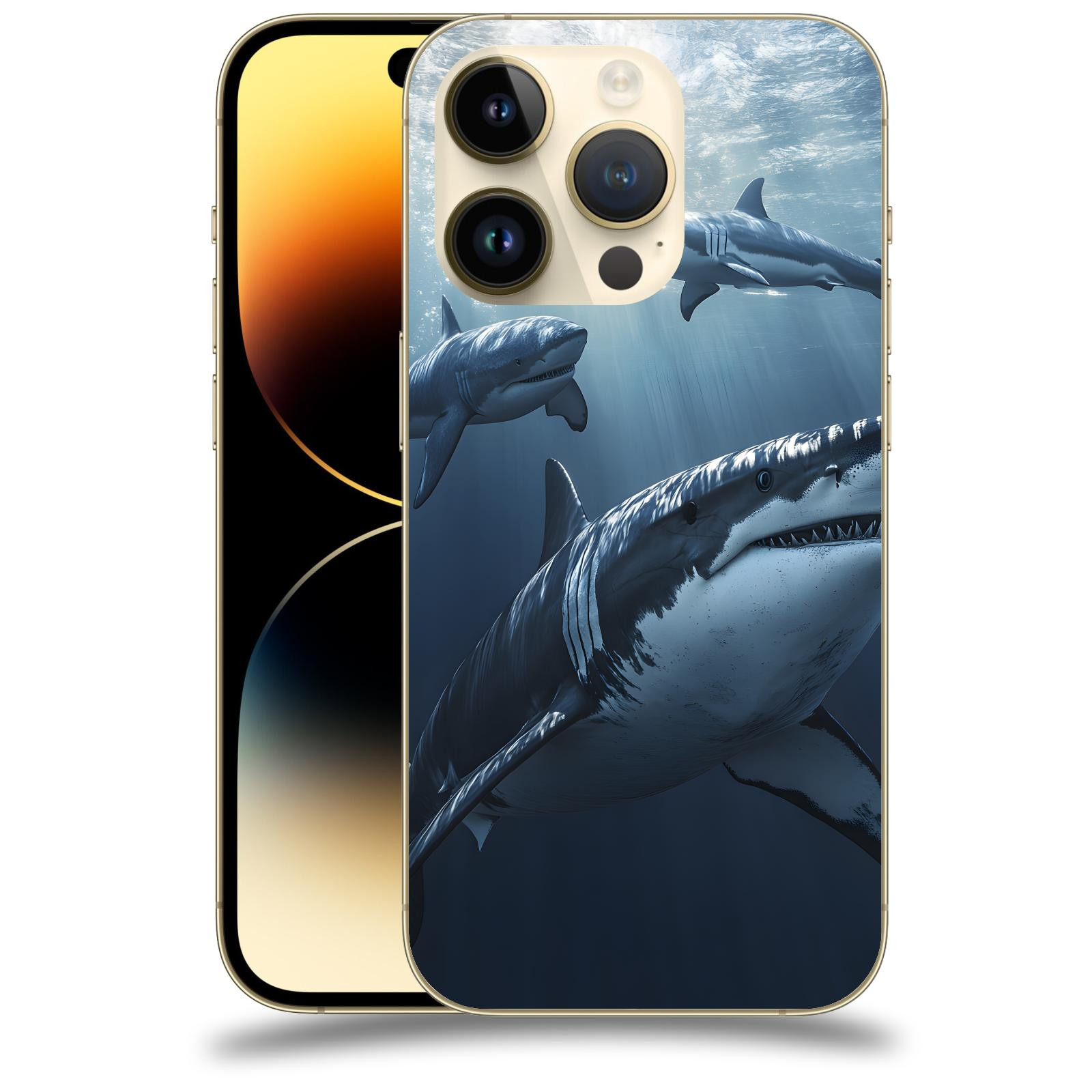 ACOVER Kryt na mobil Apple iPhone 14 Pro - Žraloci