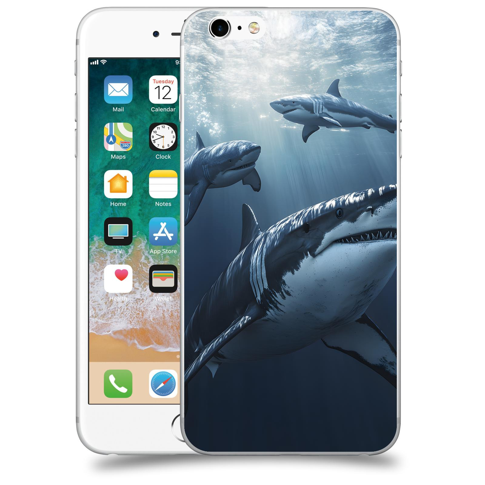 ACOVER Kryt na mobil Apple iPhone 6 Plus/6S Plus - Žraloci