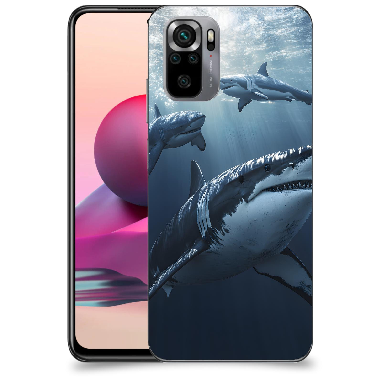 ACOVER Kryt na mobil Xiaomi Redmi Note 10S - Žraloci