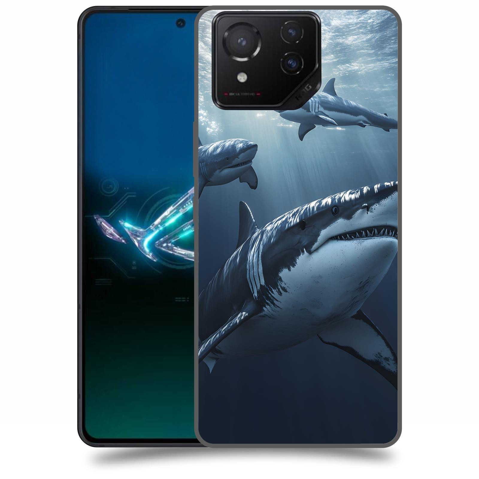 ACOVER Kryt na mobil Asus ROG Phone 8 - Žraloci