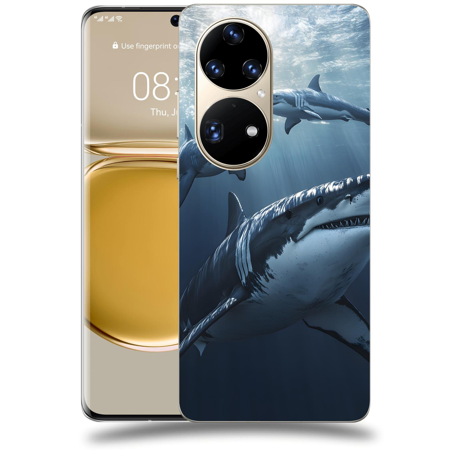 ACOVER Kryt na mobil Huawei P50 - Žraloci