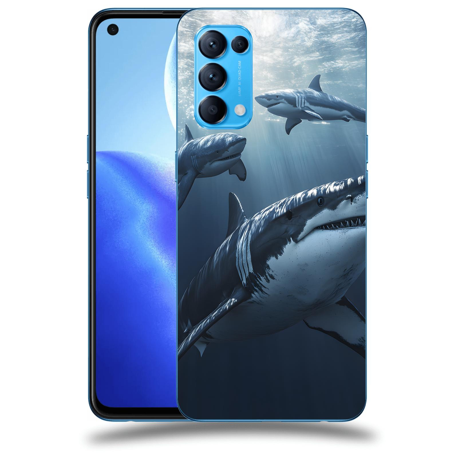 ACOVER Kryt na mobil OPPO Reno 5 5G - Žraloci