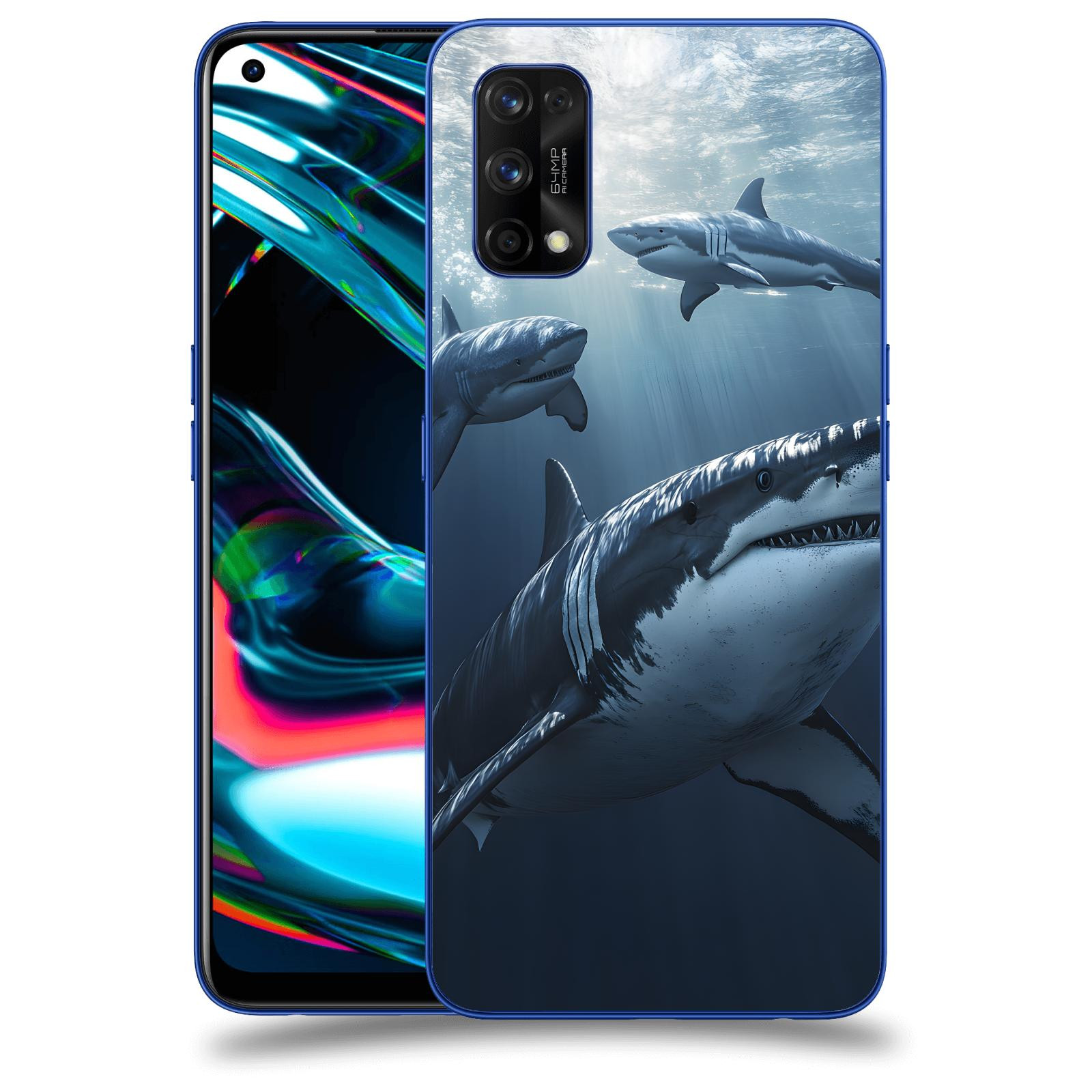 ACOVER Kryt na mobil Realme 7 Pro - Žraloci