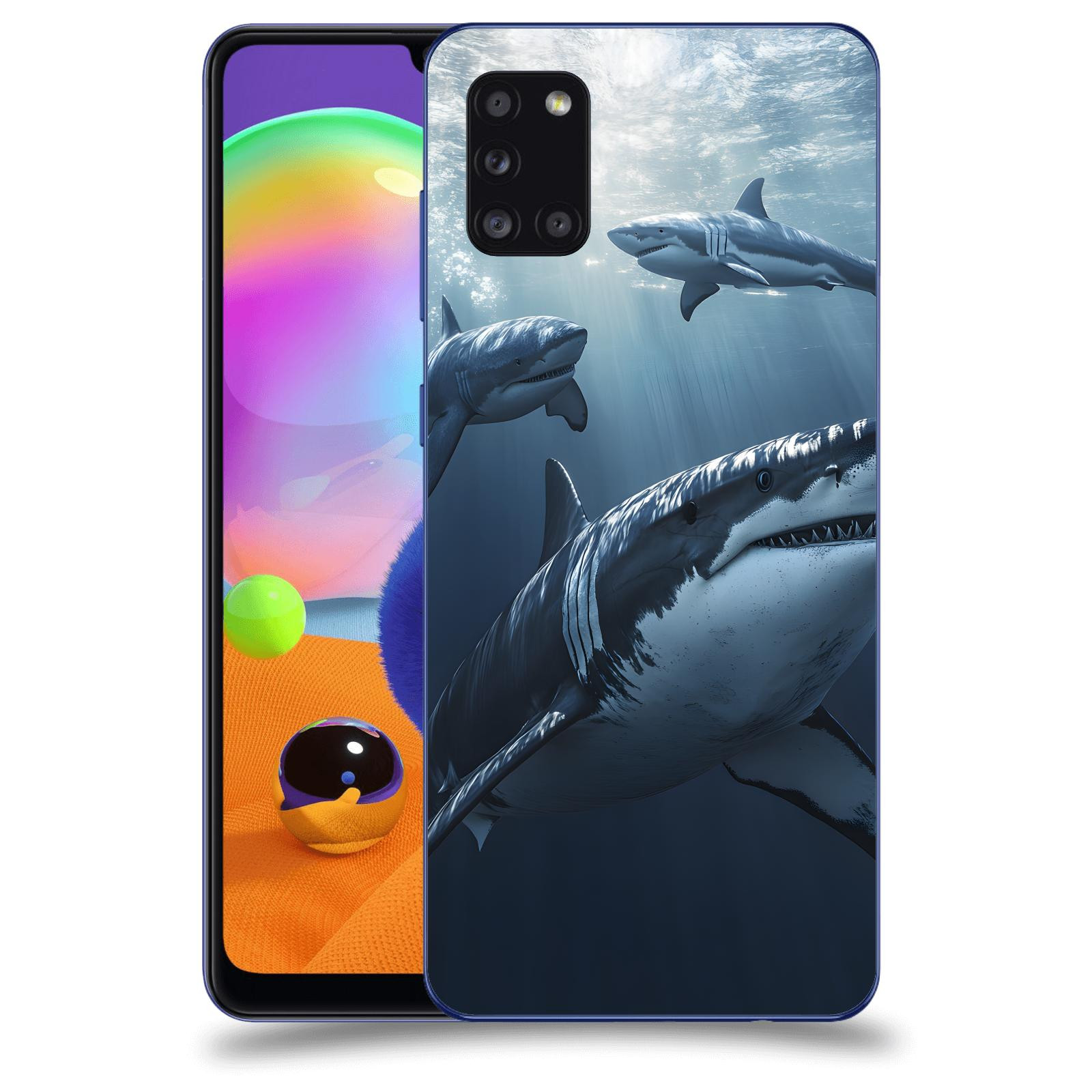 ACOVER Kryt na mobil Samsung Galaxy A31 A315F - Žraloci