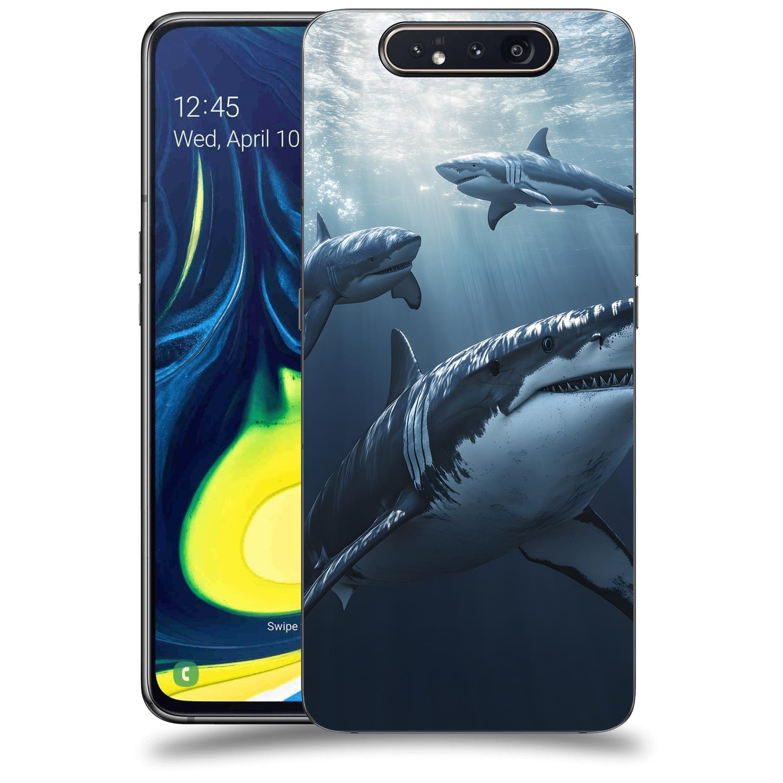 ACOVER Kryt na mobil Samsung Galaxy A80 A805F - Žraloci