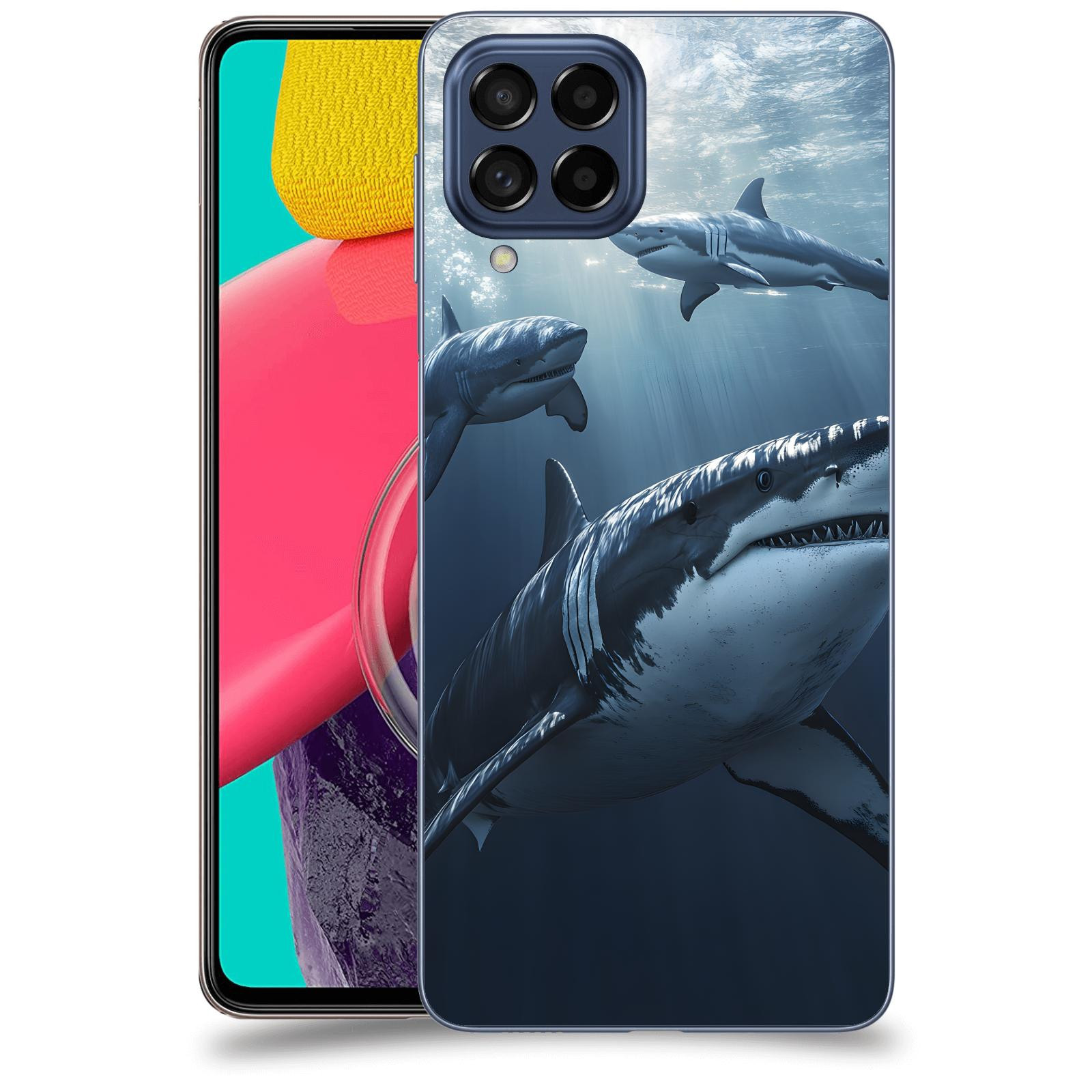 ACOVER Kryt na mobil Samsung Galaxy M53 5G - Žraloci