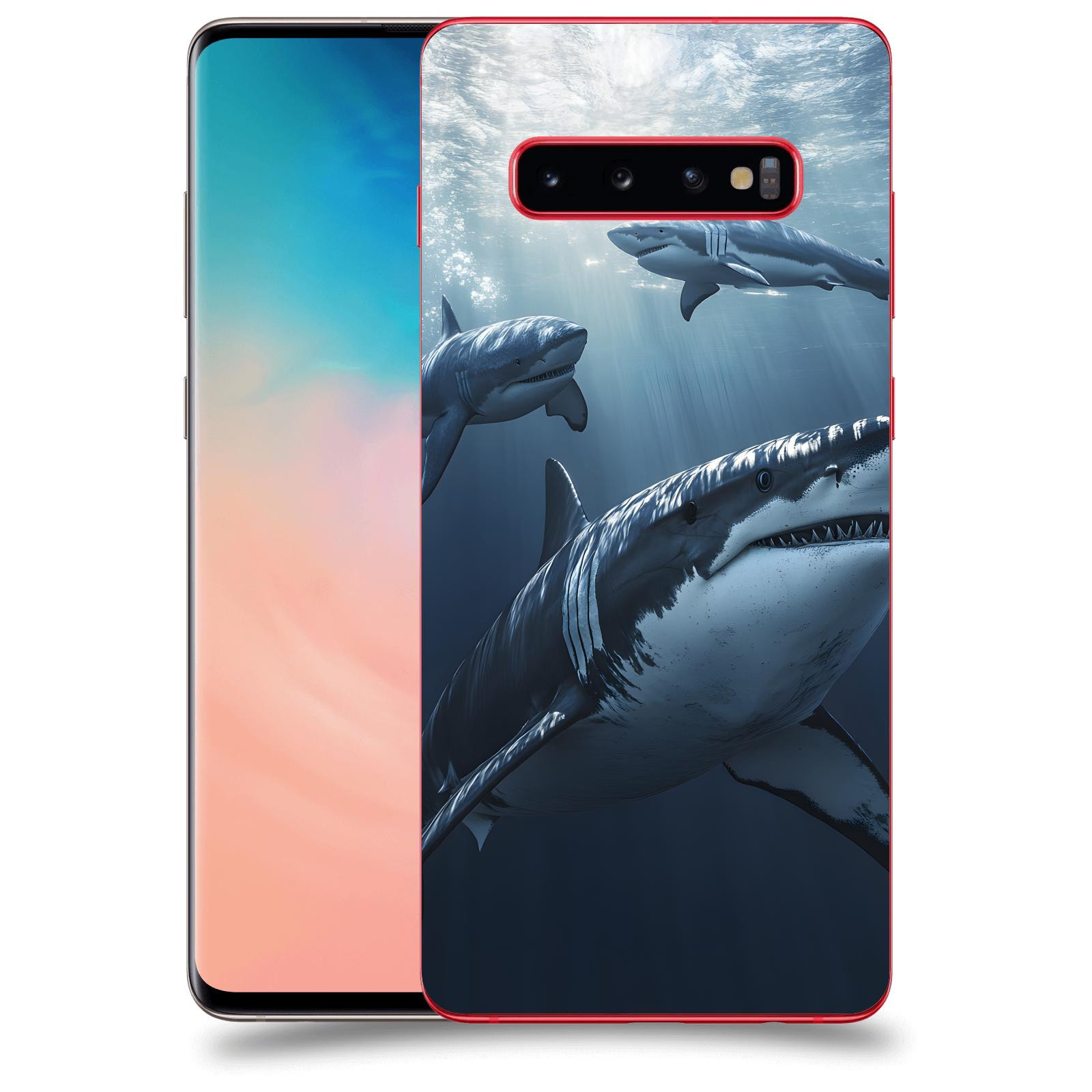 ACOVER Kryt na mobil Samsung Galaxy S10 Plus G975 - Žraloci