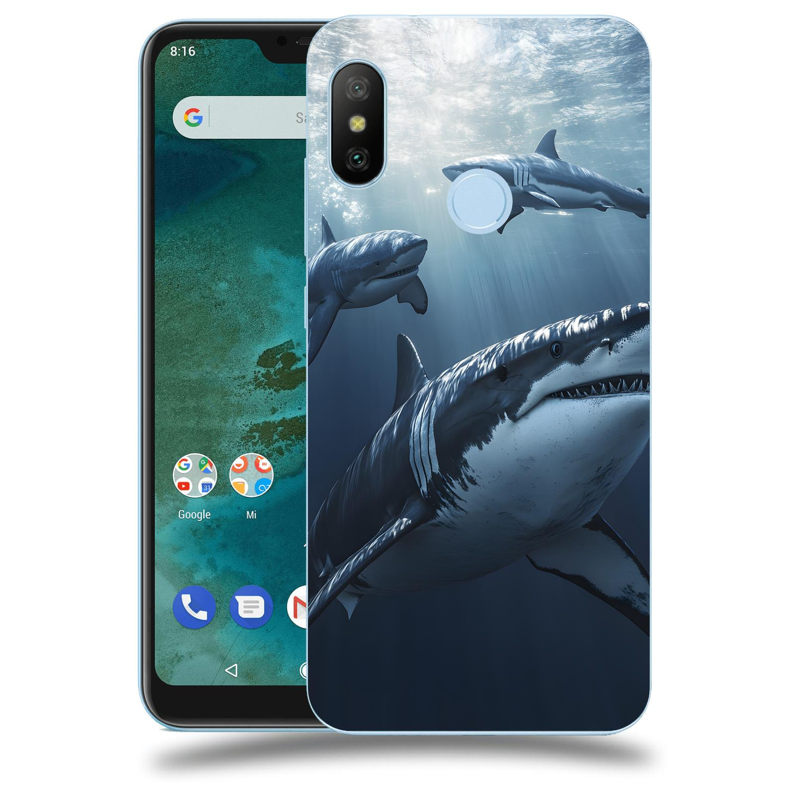 ACOVER Kryt na mobil Xiaomi Mi A2 Lite - Žraloci