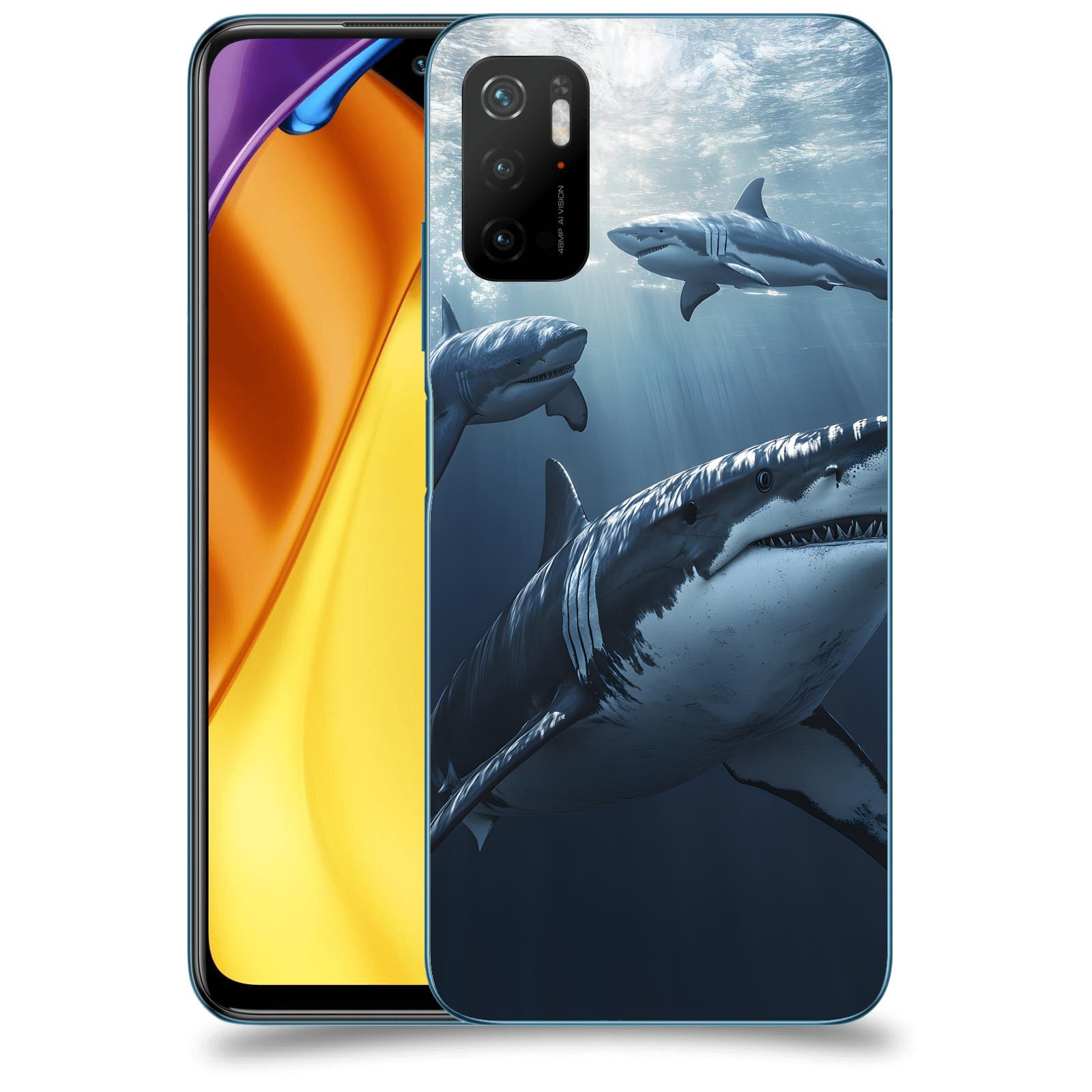 ACOVER Kryt na mobil Xiaomi Poco M3 Pro 5G - Žraloci