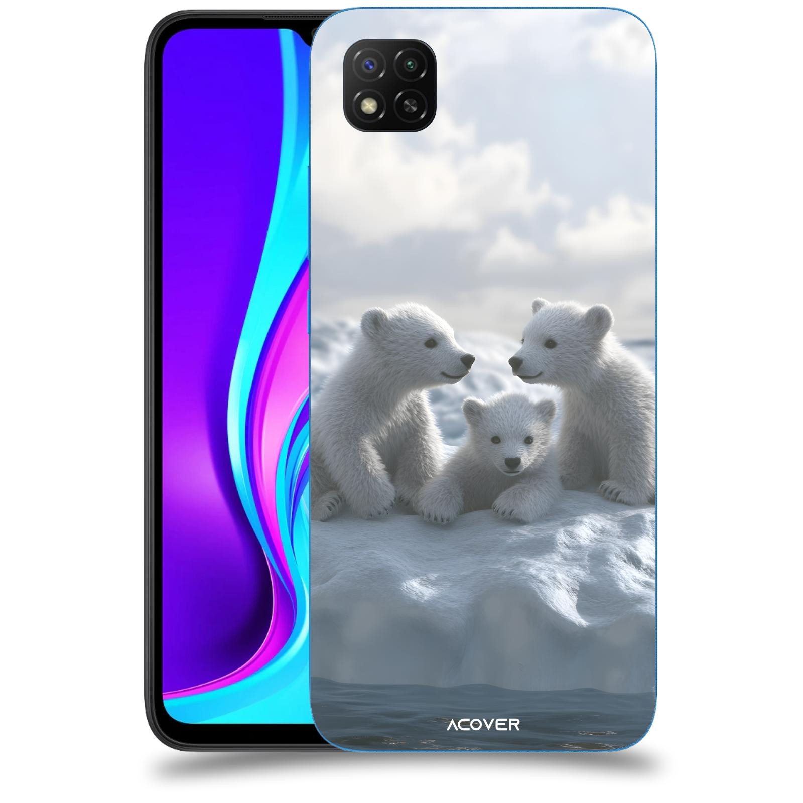 ACOVER Kryt na mobil Xiaomi Redmi 9C - Medvíďata