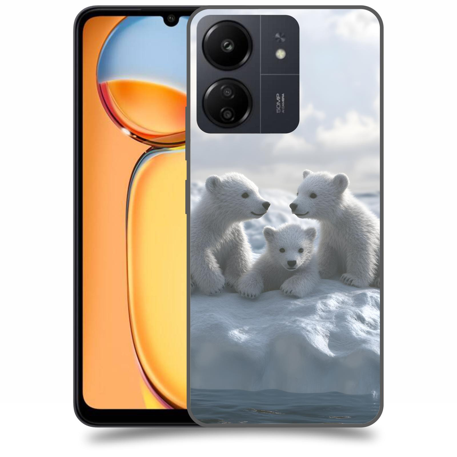 ACOVER Kryt na mobil Xiaomi Redmi 13C  Medvíďata