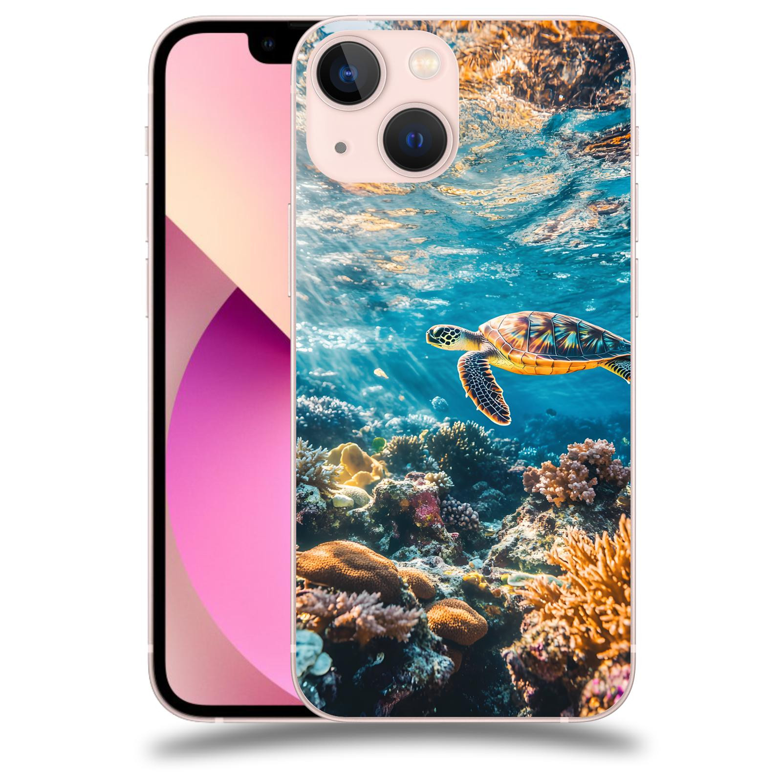 ACOVER Kryt na mobil Apple iPhone 13 mini - Želva