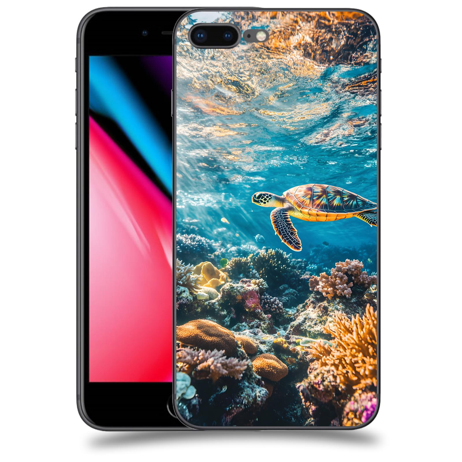 ACOVER Kryt na mobil Apple iPhone 8 Plus - Želva