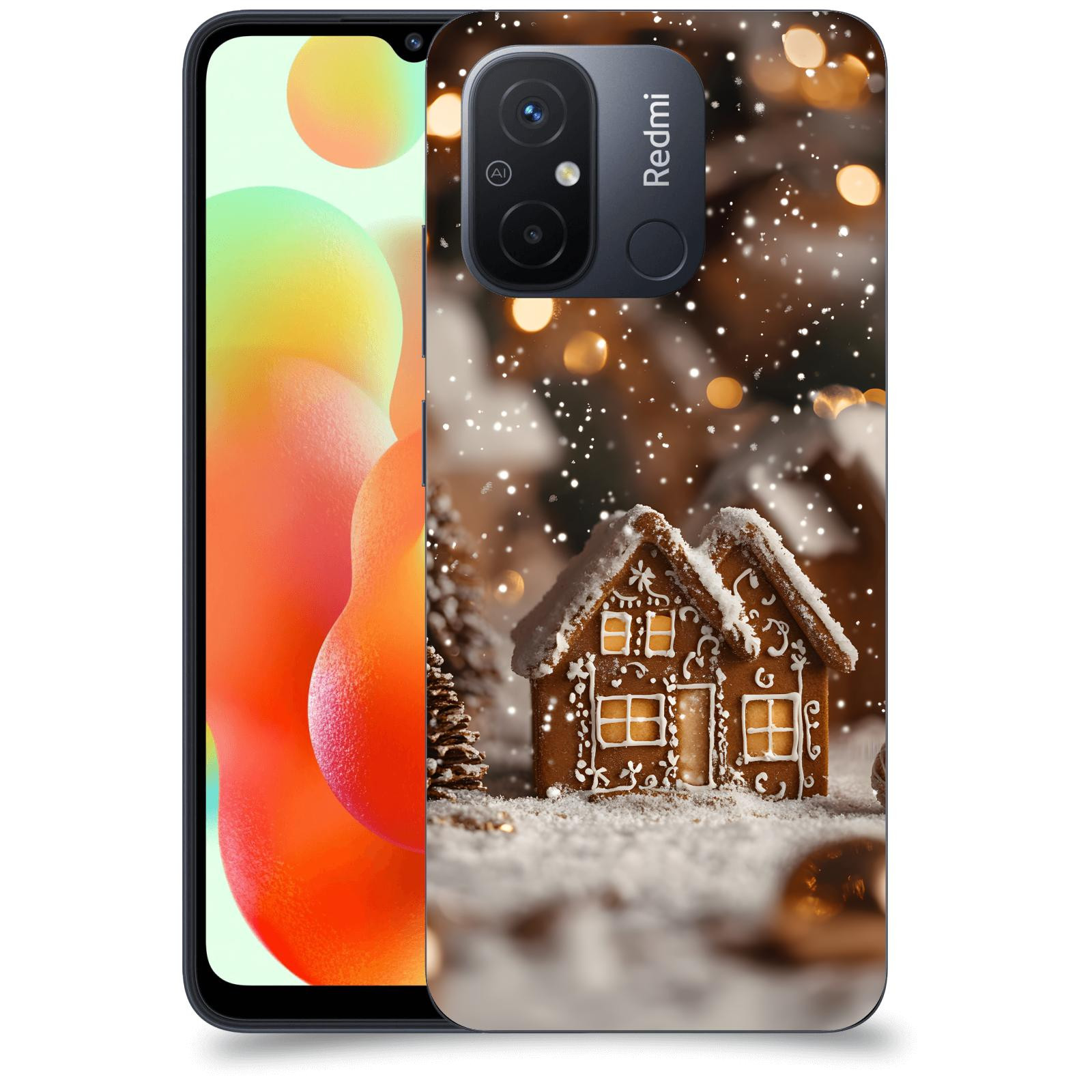 ACOVER Kryt na mobil Xiaomi Redmi 12C - Perníková chaloupka