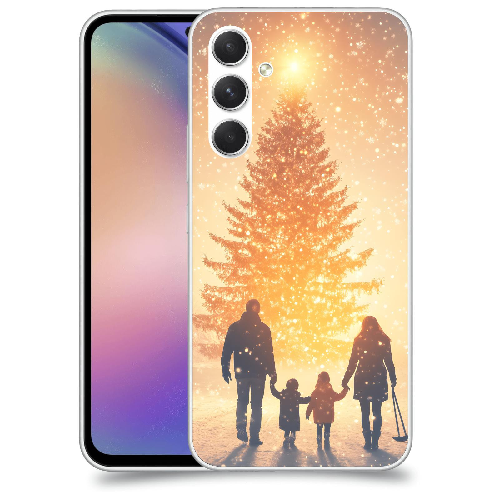 ACOVER Kryt na mobil Samsung Galaxy M54 5G - Family at the Christmas tree