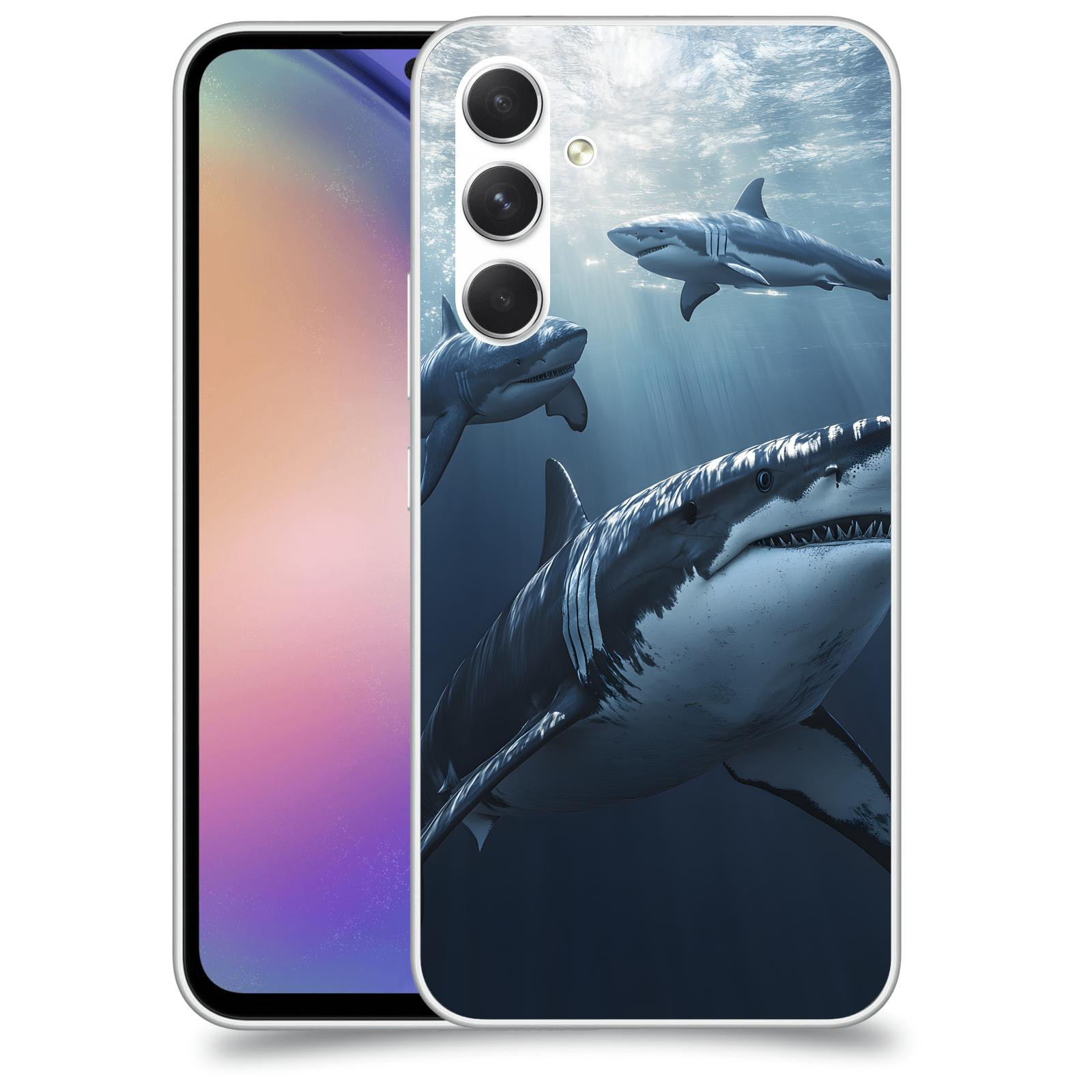 ACOVER Kryt na mobil Samsung Galaxy M54 5G - Žraloci