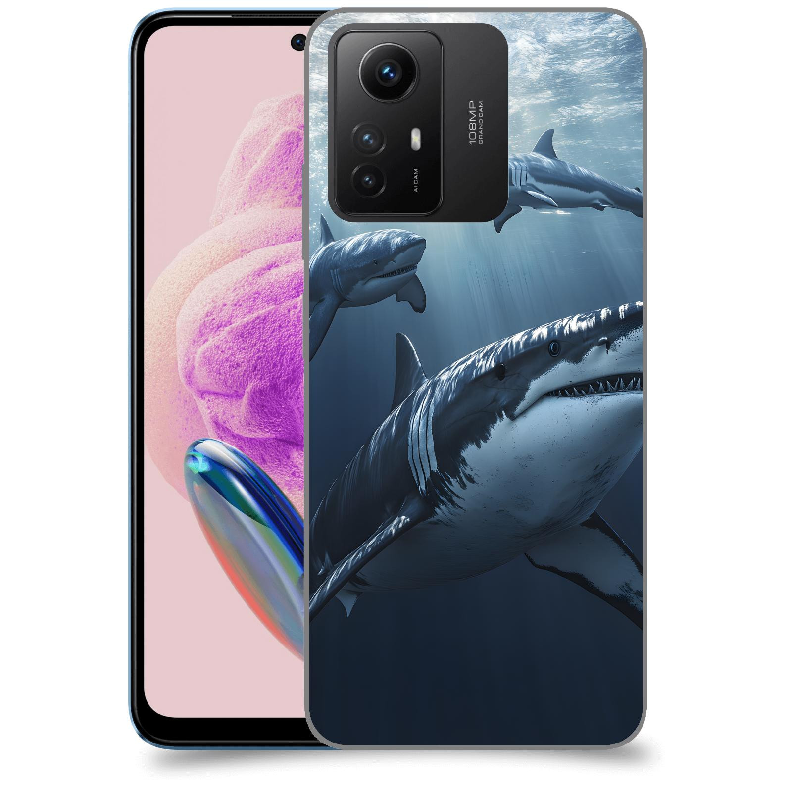ACOVER Kryt na mobil Xiaomi Redmi Note 12S - Žraloci