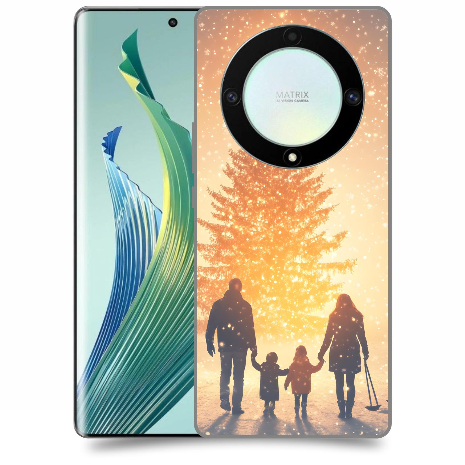 ACOVER Kryt na mobil Honor Magic 5 Lite 5G - Family at the Christmas tree
