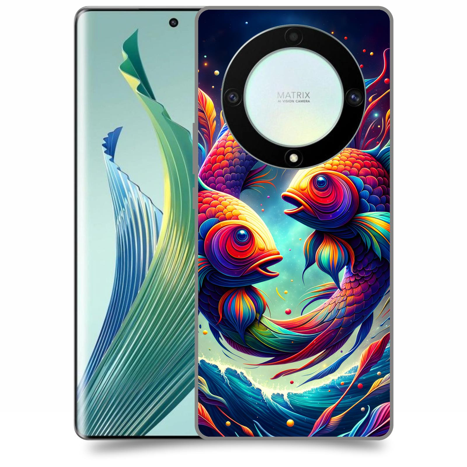 ACOVER Kryt na mobil Honor Magic 5 Lite 5G - Ryby