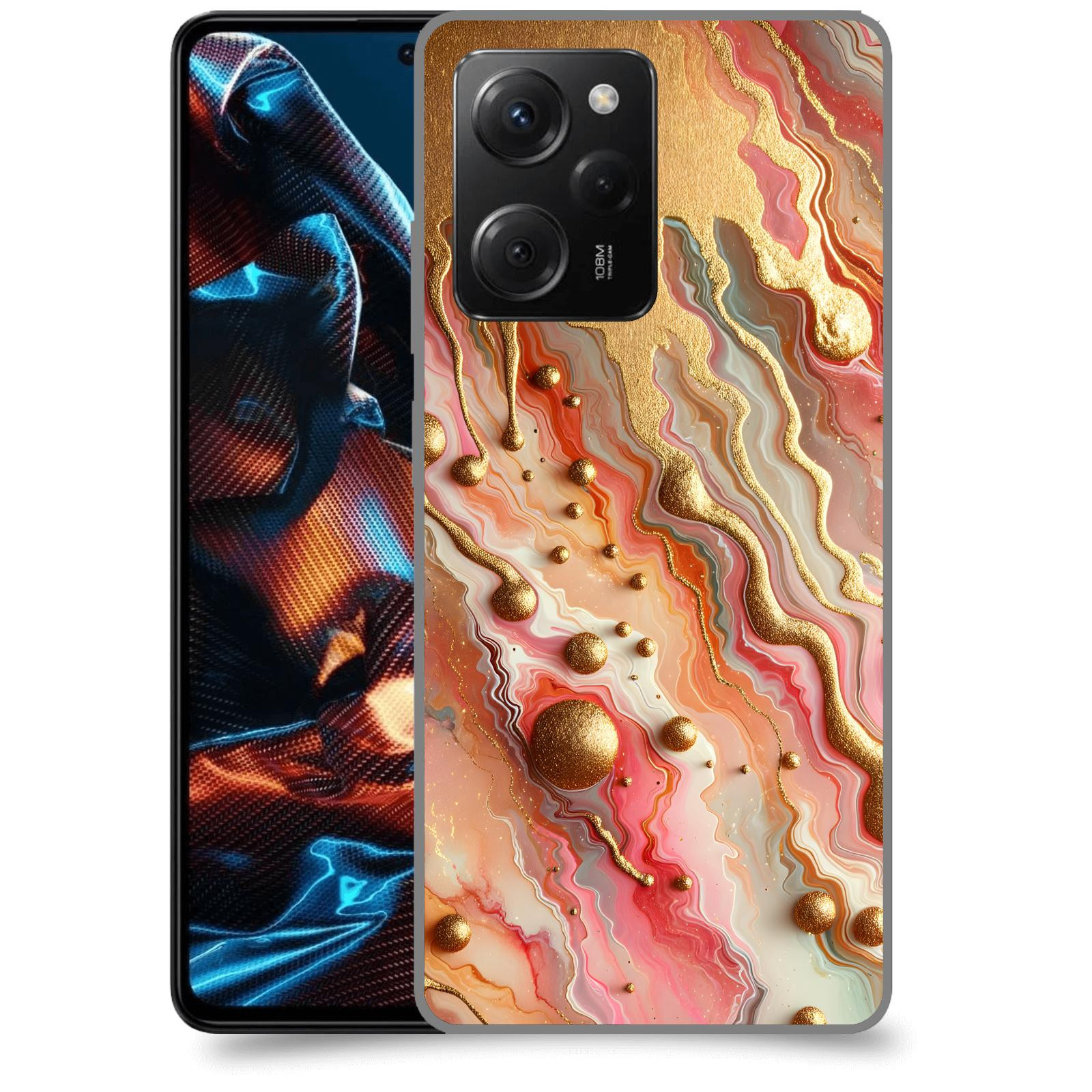 ACOVER Kryt na mobil Xiaomi Poco X5 Pro - Liquid Gold