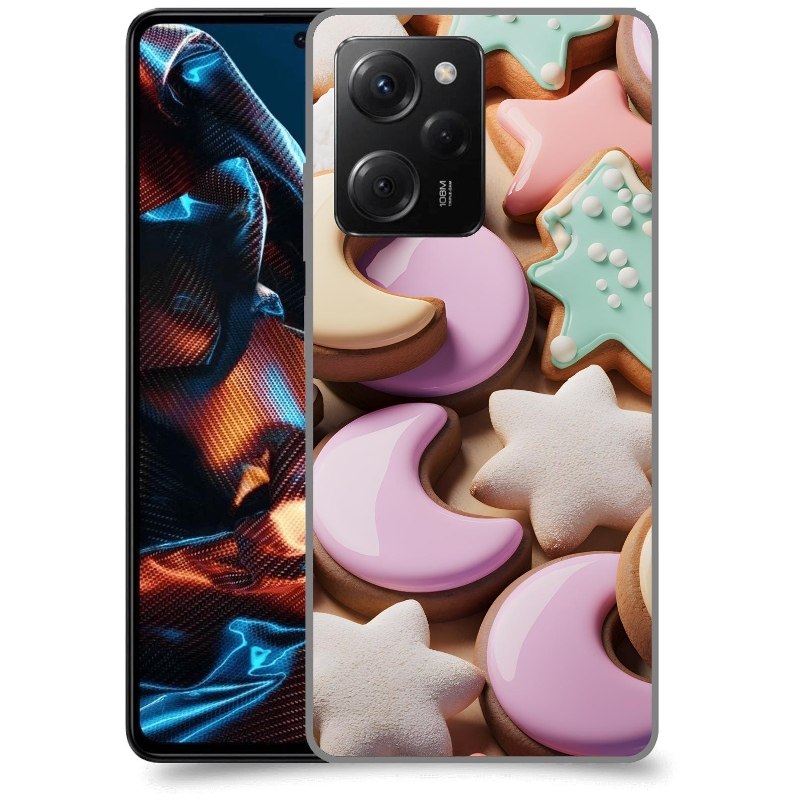 ACOVER Kryt na mobil Xiaomi Poco X5 Pro - Vánoční cukroví