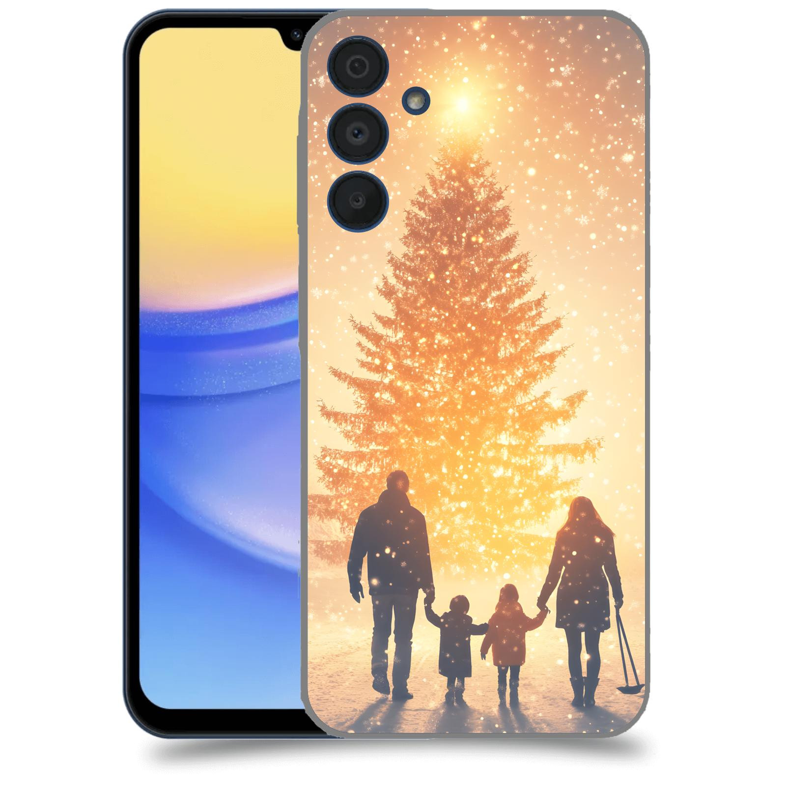 ACOVER Kryt na mobil Samsung Galaxy A15 5G - Family at the Christmas tree