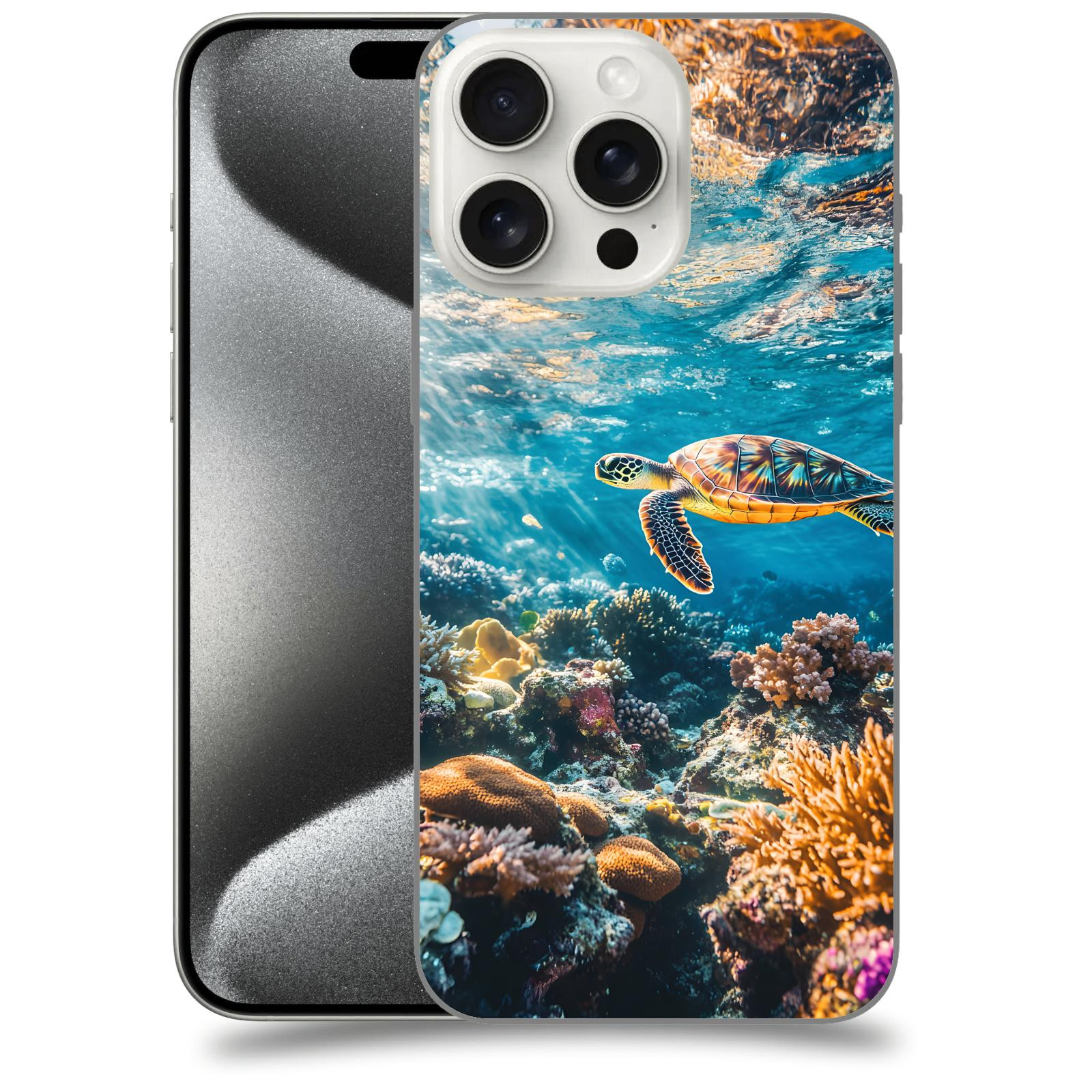 ACOVER Kryt na mobil Apple iPhone 15 pro max - Želva