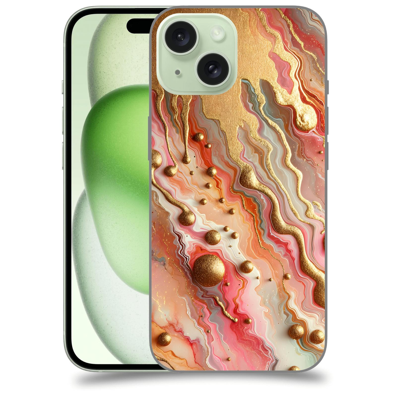 ACOVER Kryt na mobil Apple iPhone 15 - Liquid Gold