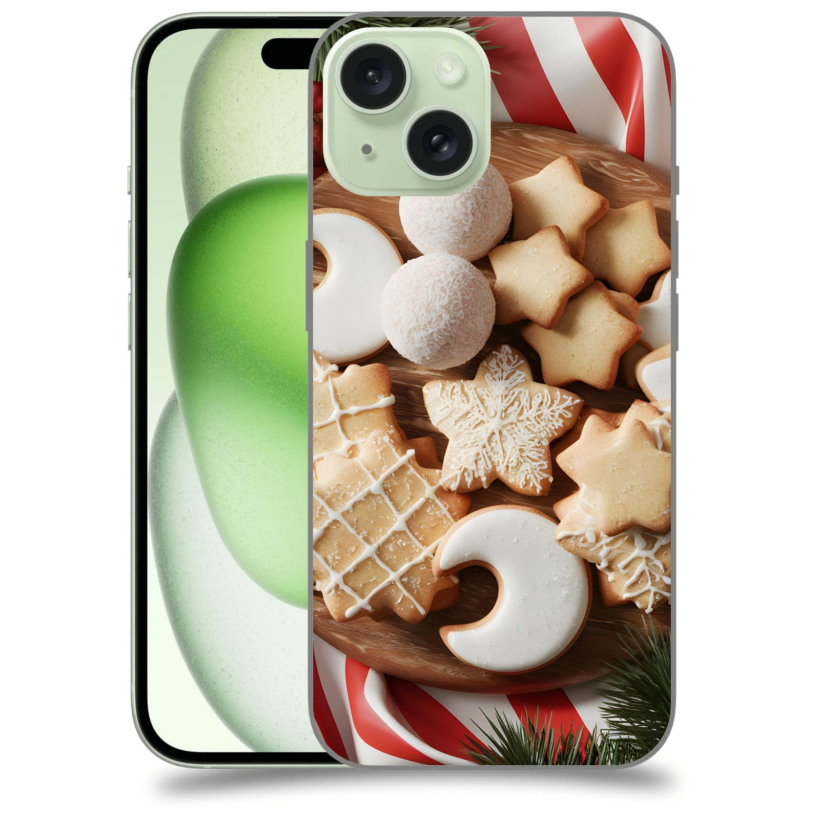 ACOVER Kryt na mobil Apple iPhone 15 - Vánoční cukroví 2