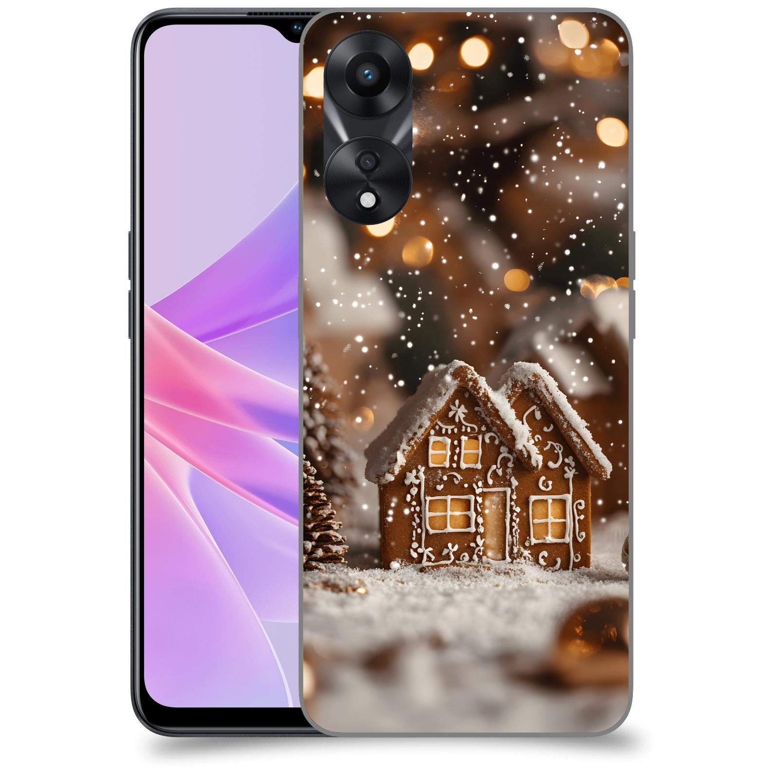 ACOVER Kryt na mobil OPPO A78 5G - Perníková chaloupka