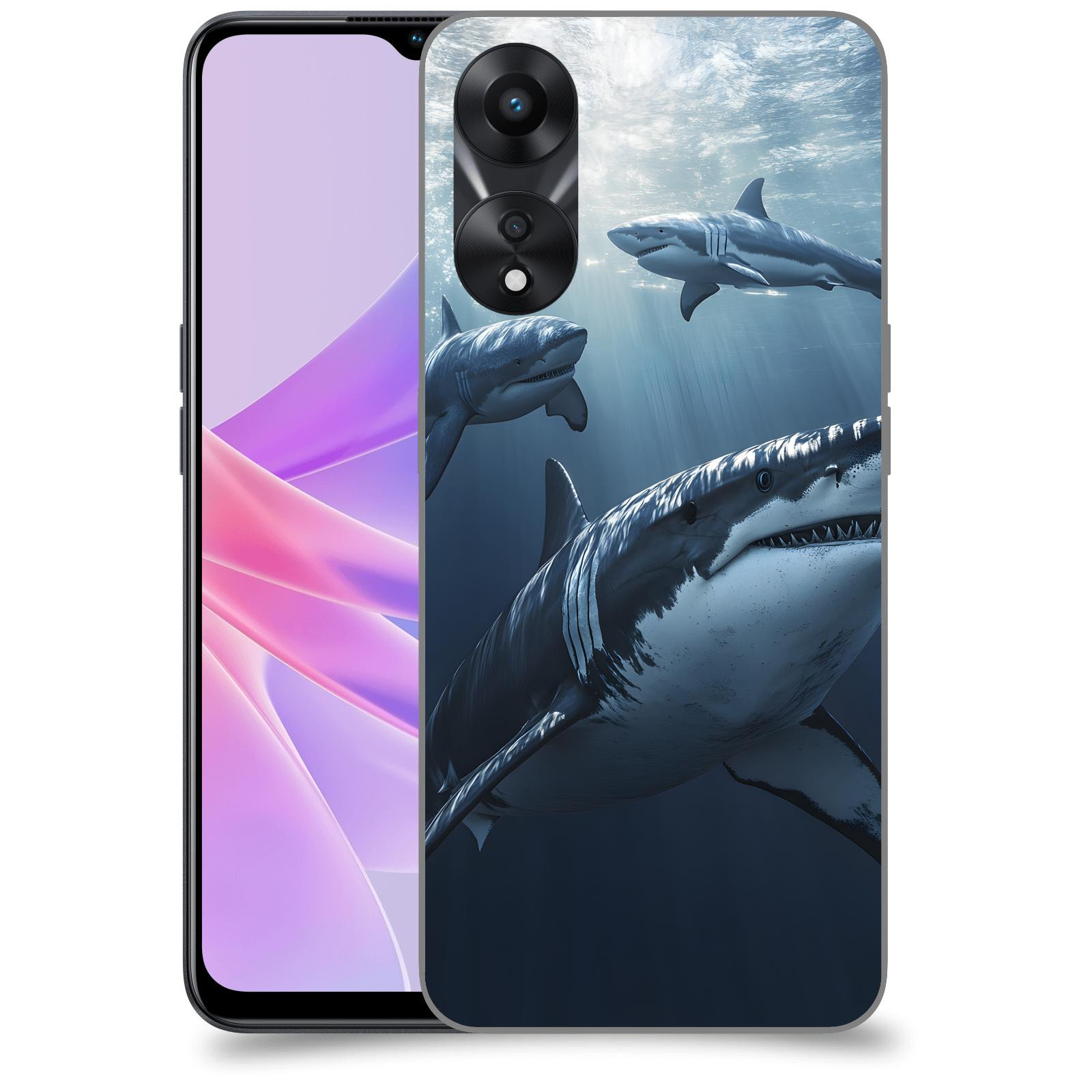 ACOVER Kryt na mobil OPPO A78 5G - Žraloci