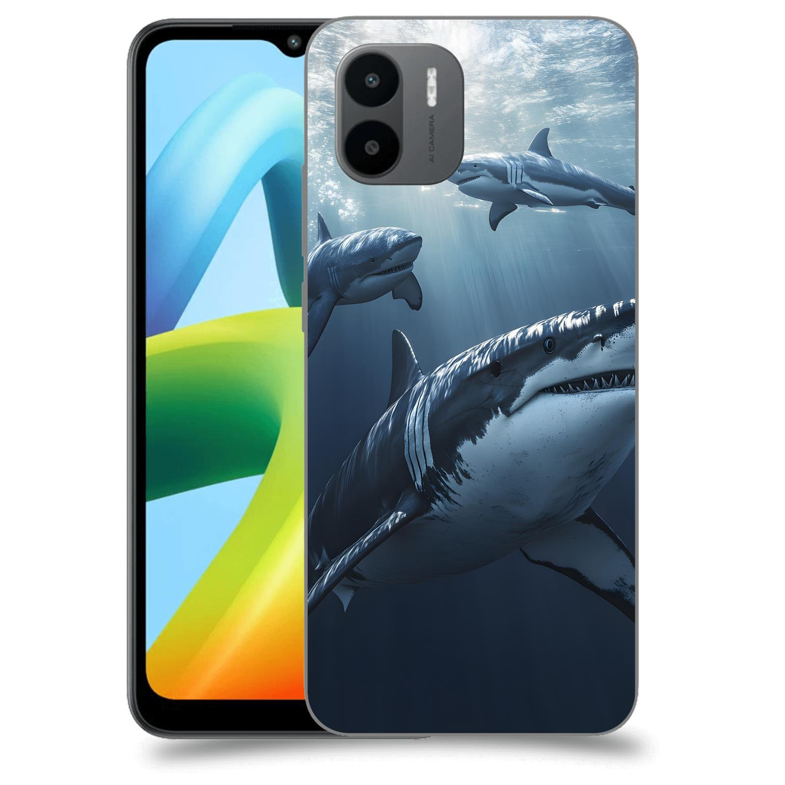 ACOVER Kryt na mobil Xiaomi Redmi A1+ - Žraloci