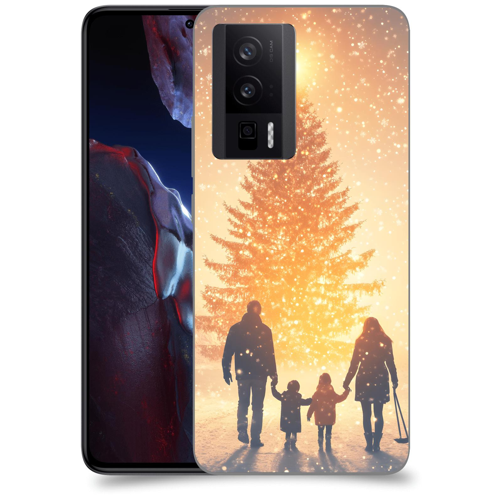 ACOVER Kryt na mobil Xiaomi Poco F5 Pro 5G - Family at the Christmas tree