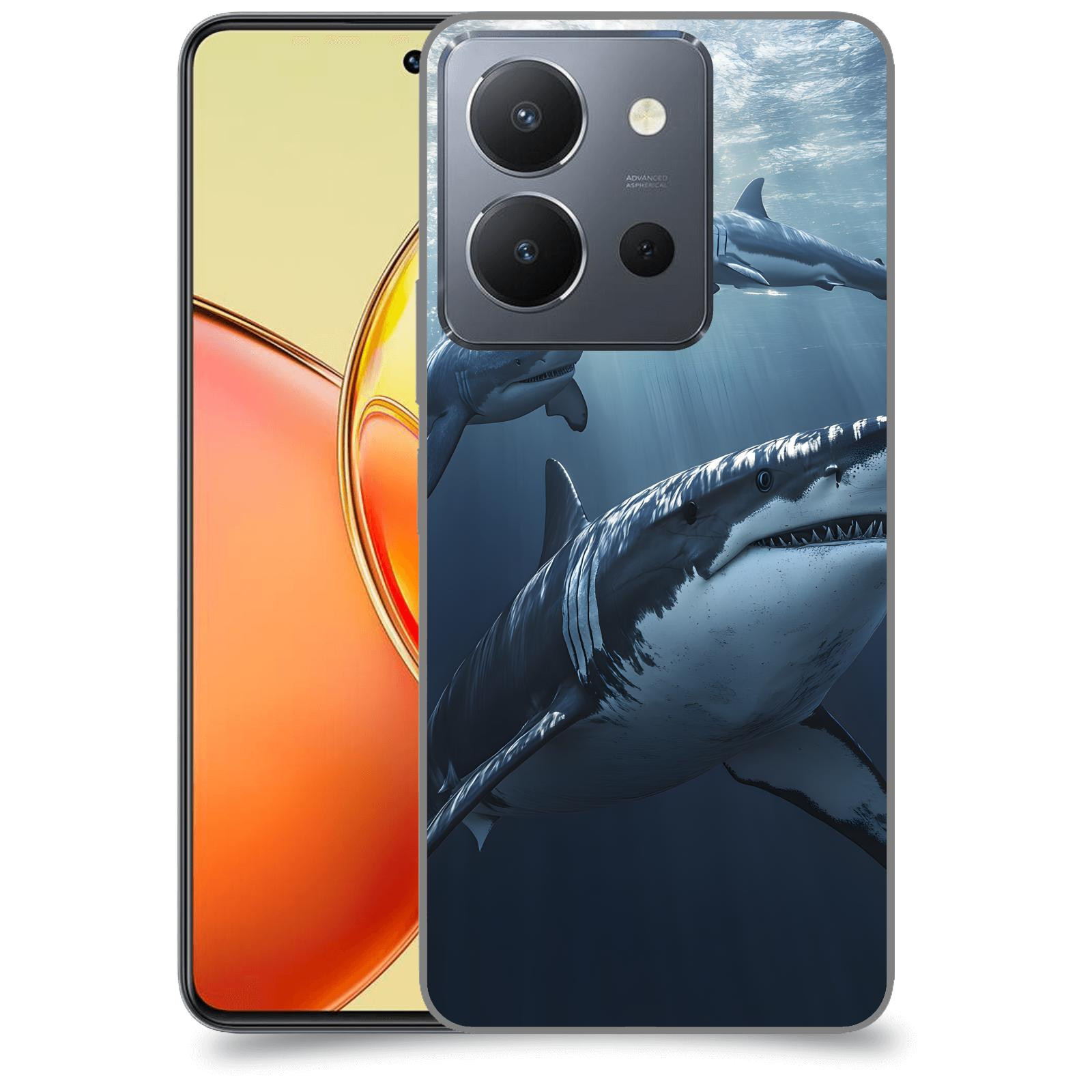 ACOVER Kryt na mobil Vivo Y36 - Žraloci