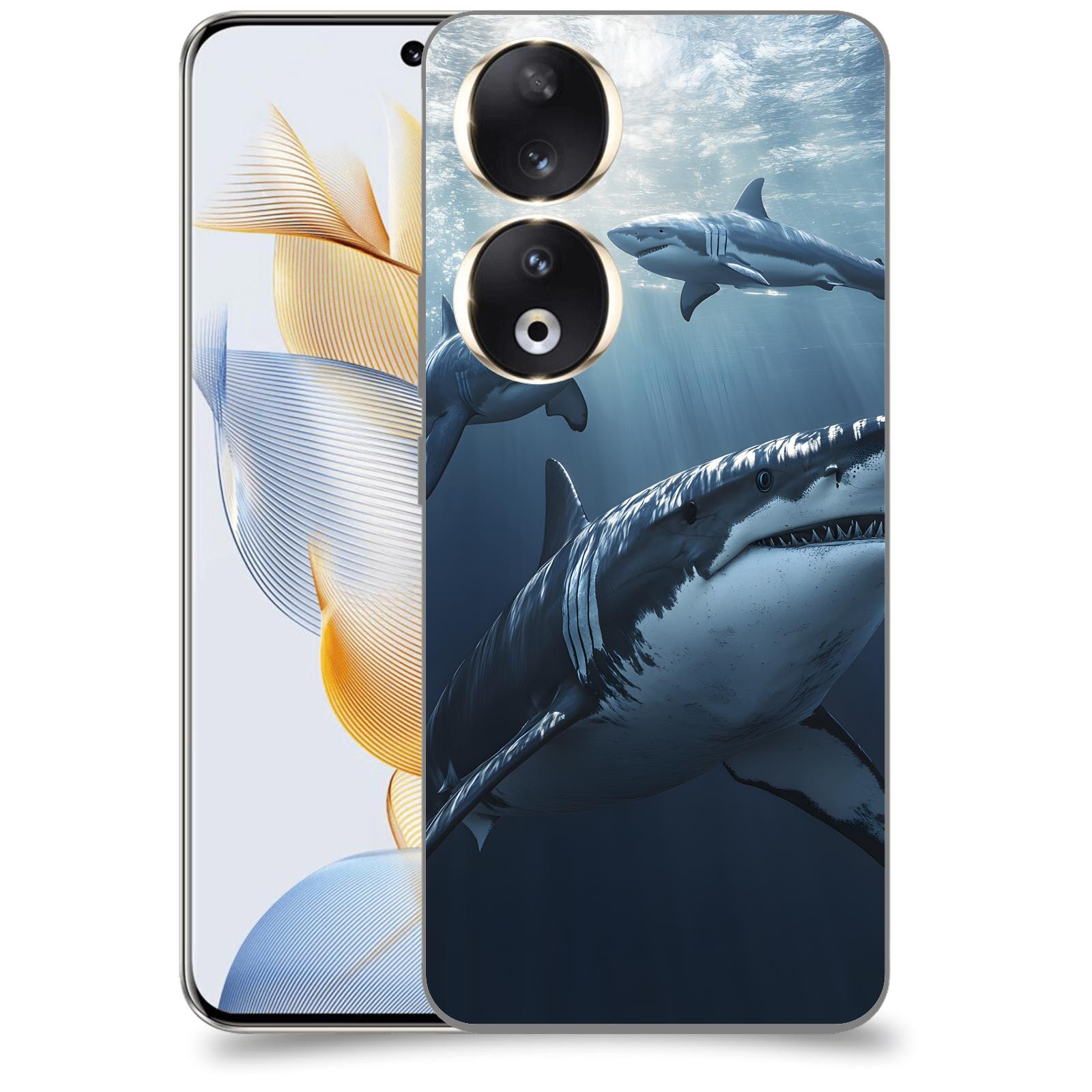 ACOVER Kryt na mobil Honor 90 - Žraloci