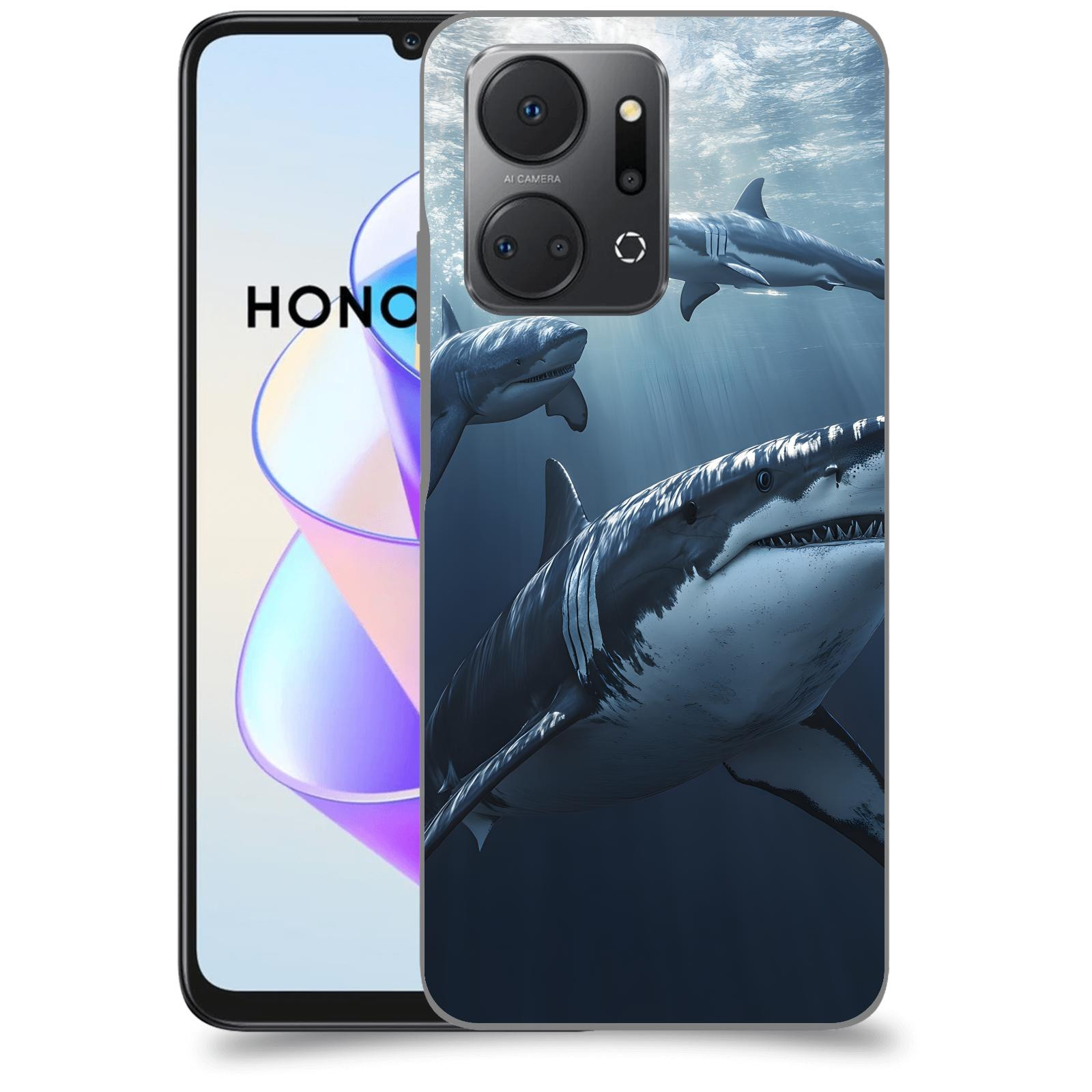 ACOVER Kryt na mobil HONOR X7a - Žraloci