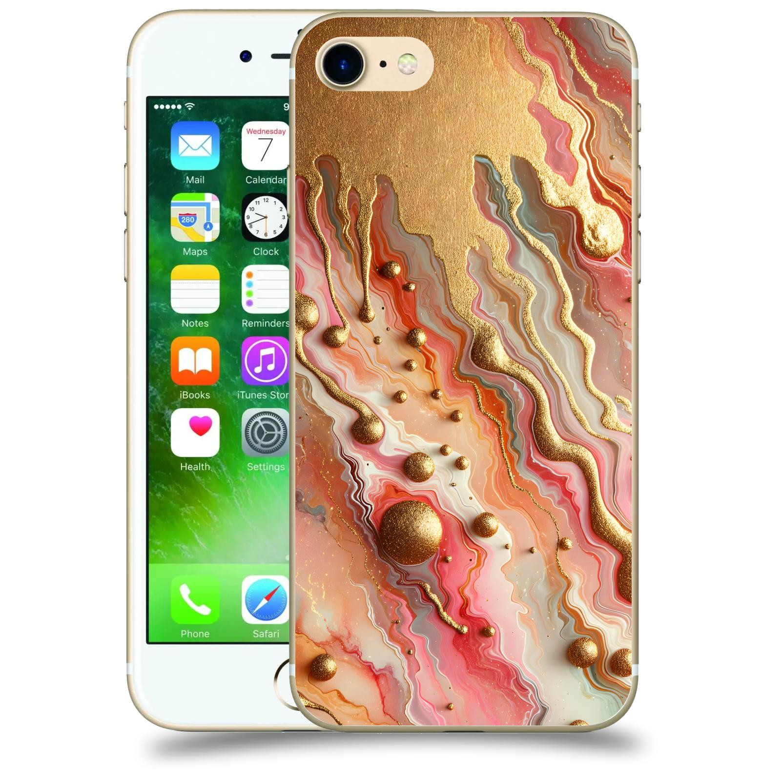 ACOVER Kryt na mobil Apple iPhone 7 - Liquid Gold