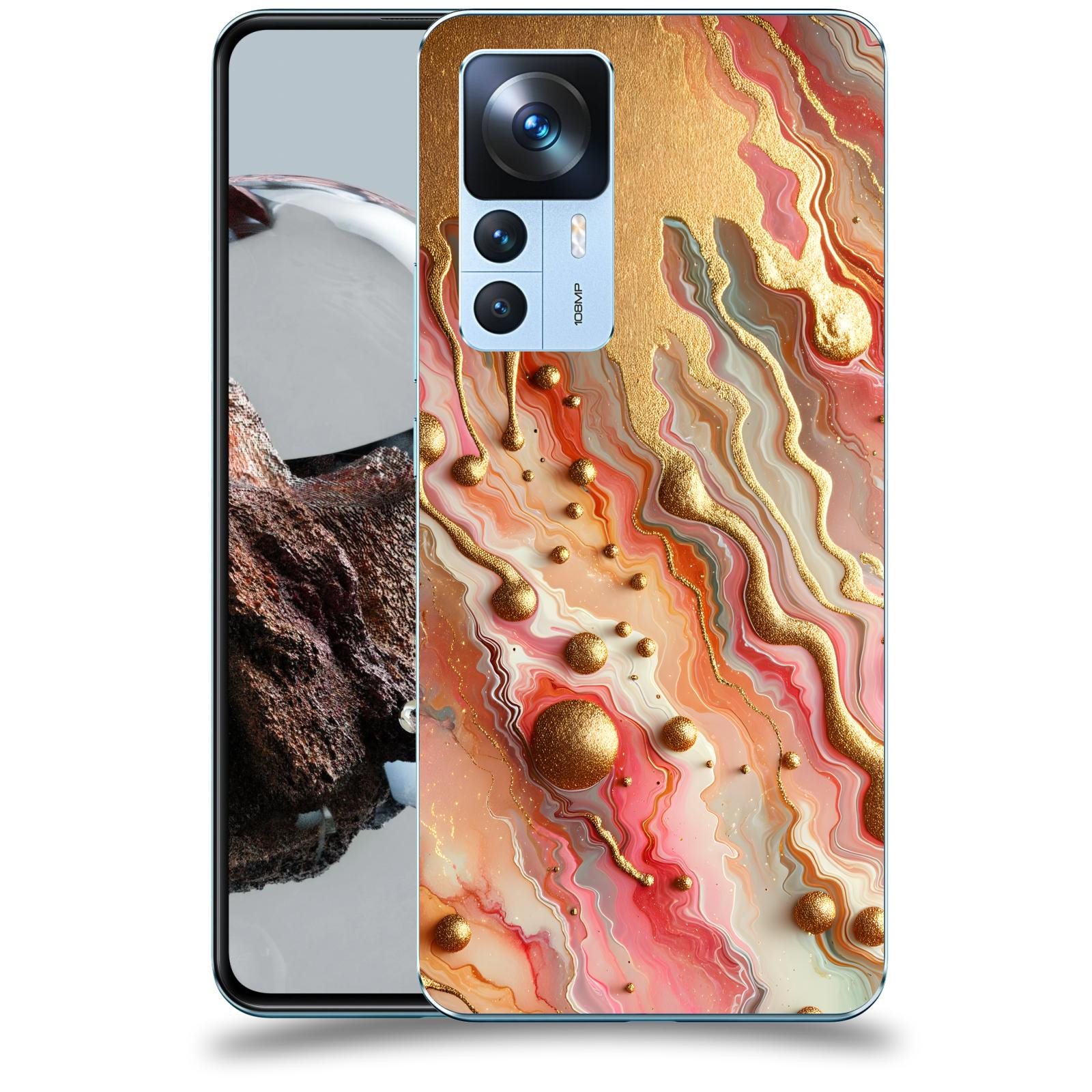 ACOVER Kryt na mobil Xiaomi 12T - Liquid Gold