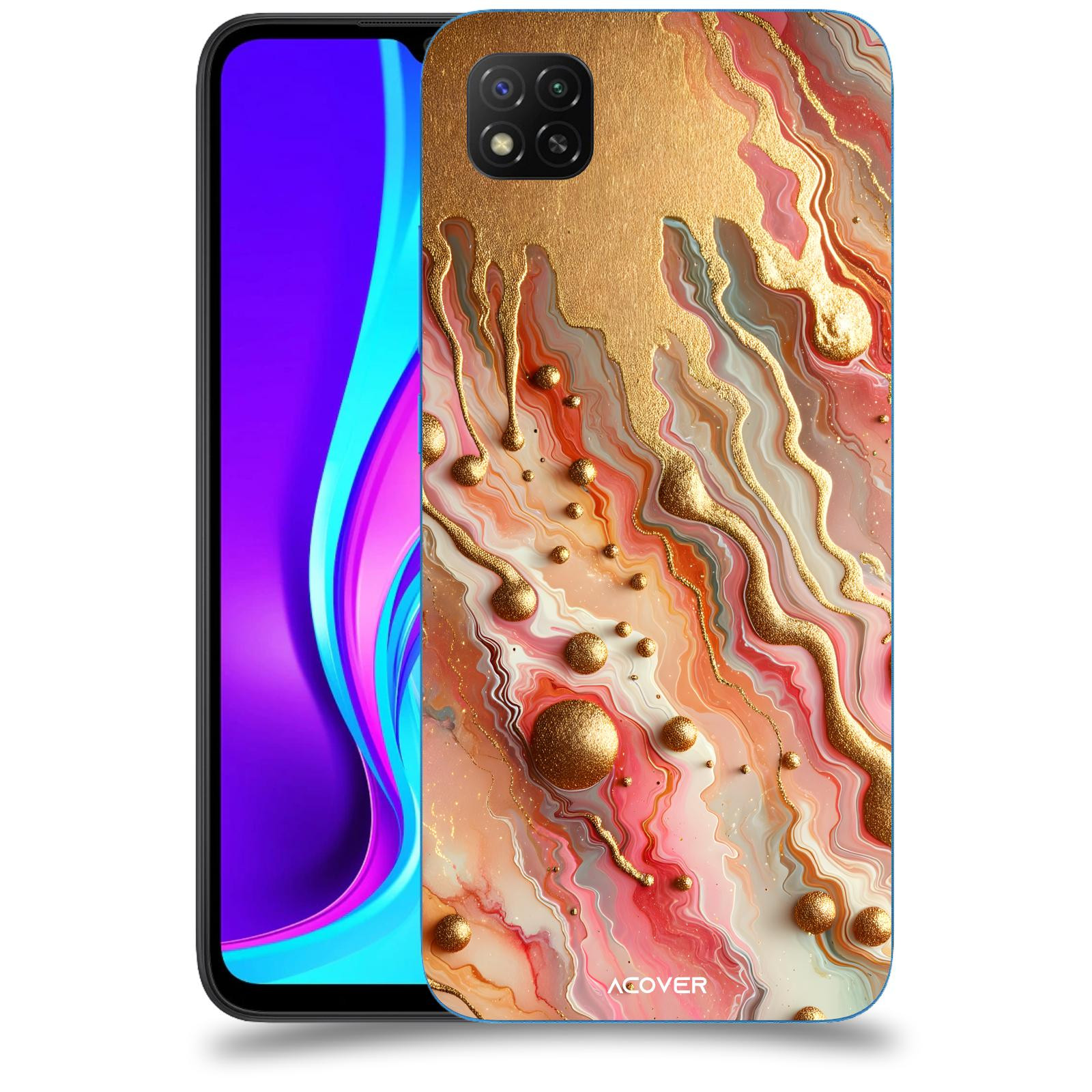 ACOVER Kryt na mobil Xiaomi Redmi 9C - Liquid Gold