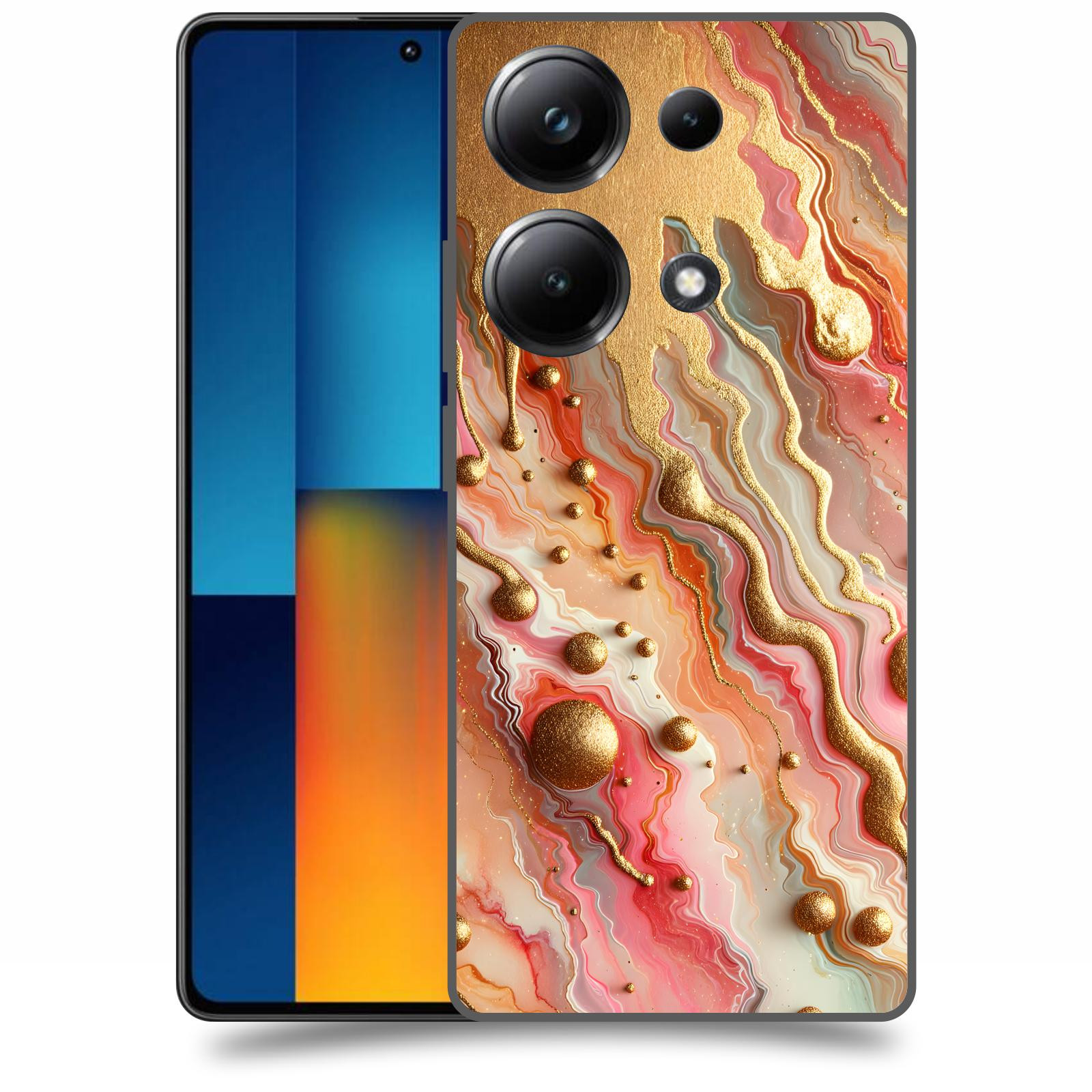 ACOVER Kryt na mobil Poco M6 - Liquid Gold