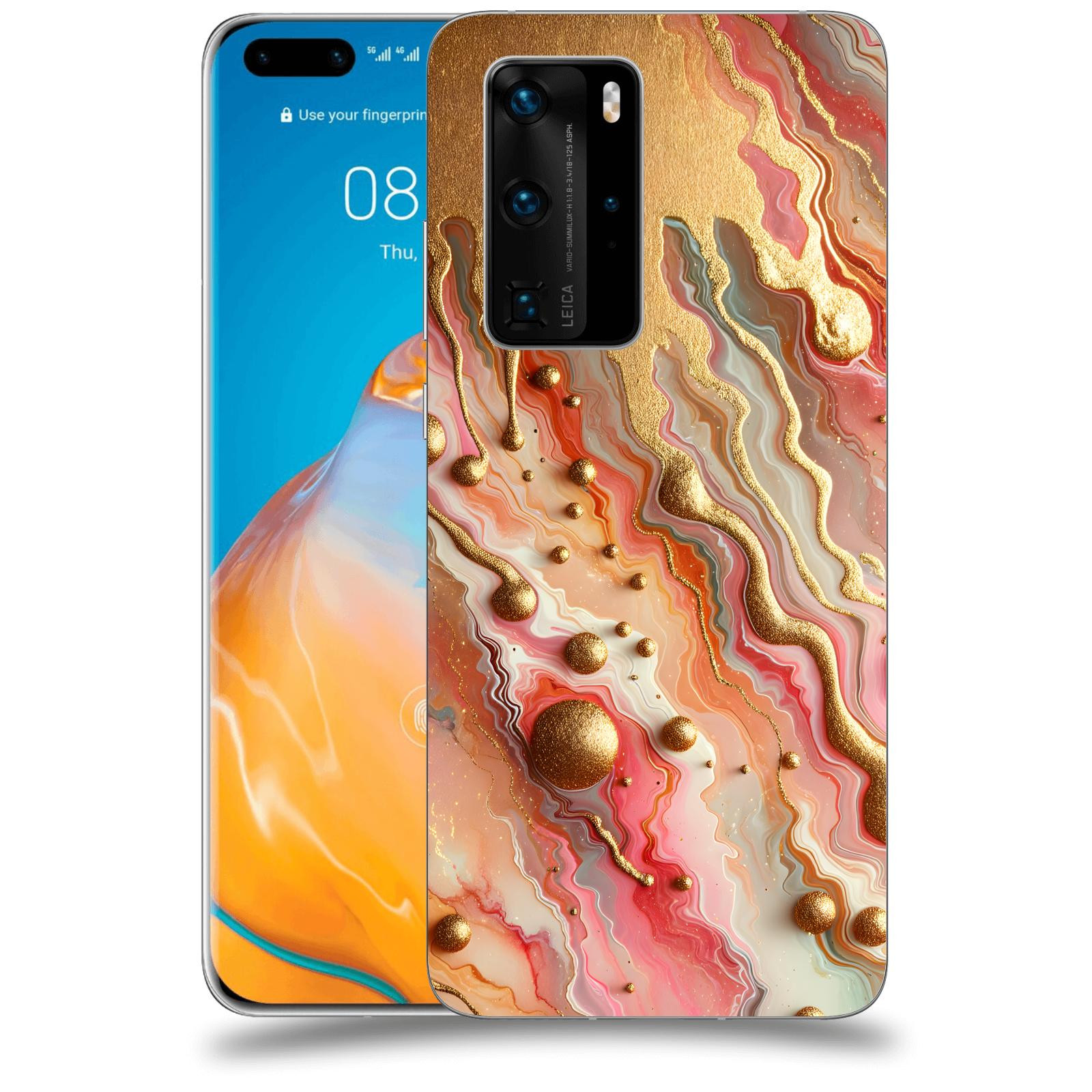 ACOVER Kryt na mobil Huawei P40 - Liquid Gold