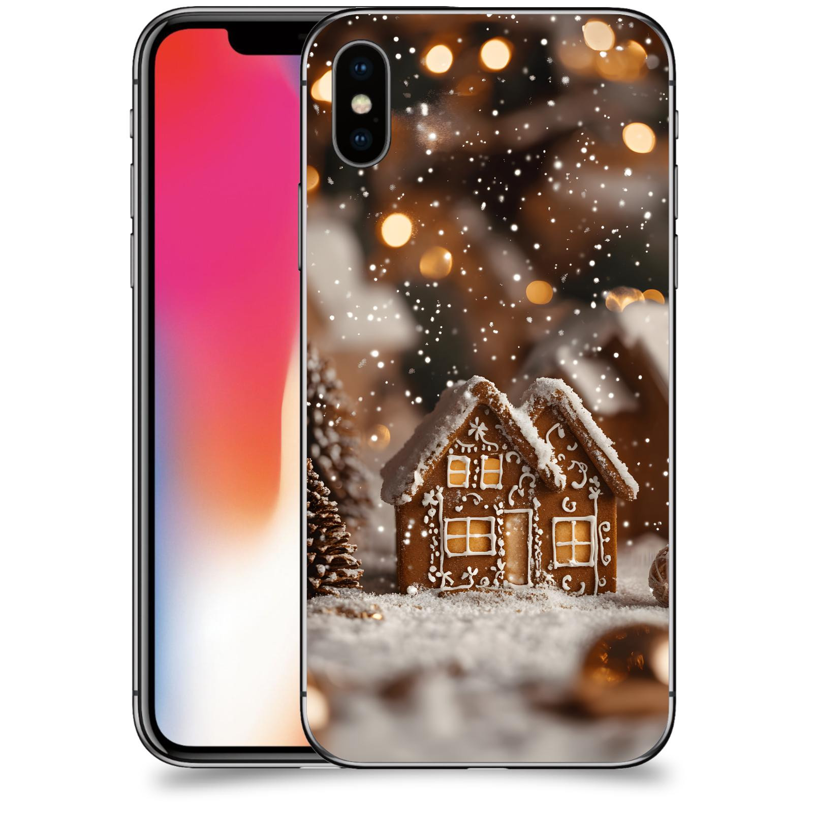 ACOVER Kryt na mobil Apple iPhone X/XS - Perníková chaloupka