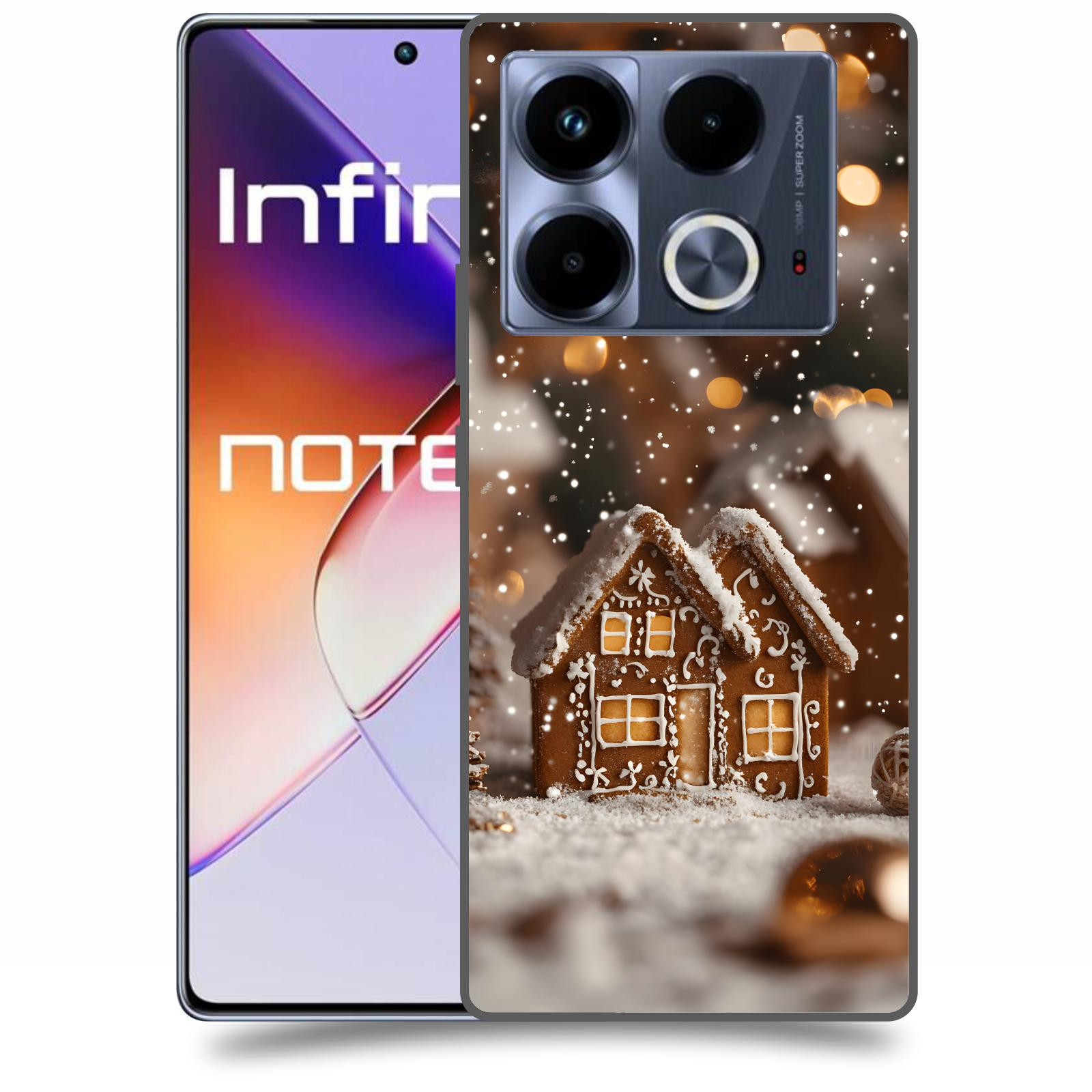 ACOVER Kryt na mobil Infinix Note 40 - Perníková chaloupka